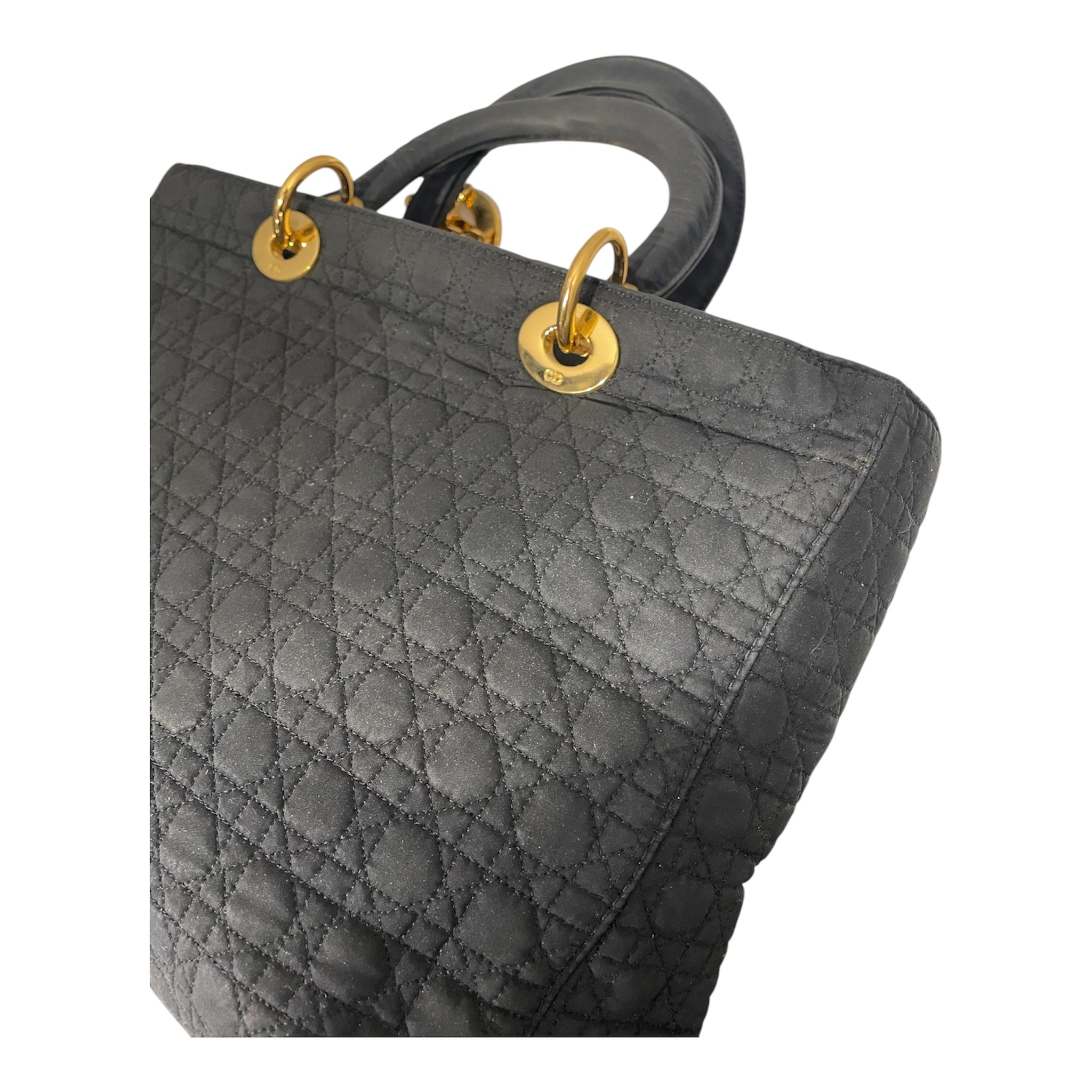 Christian Dior/Bag/BLK/LADY DIOR LARGE QUILTED view 6