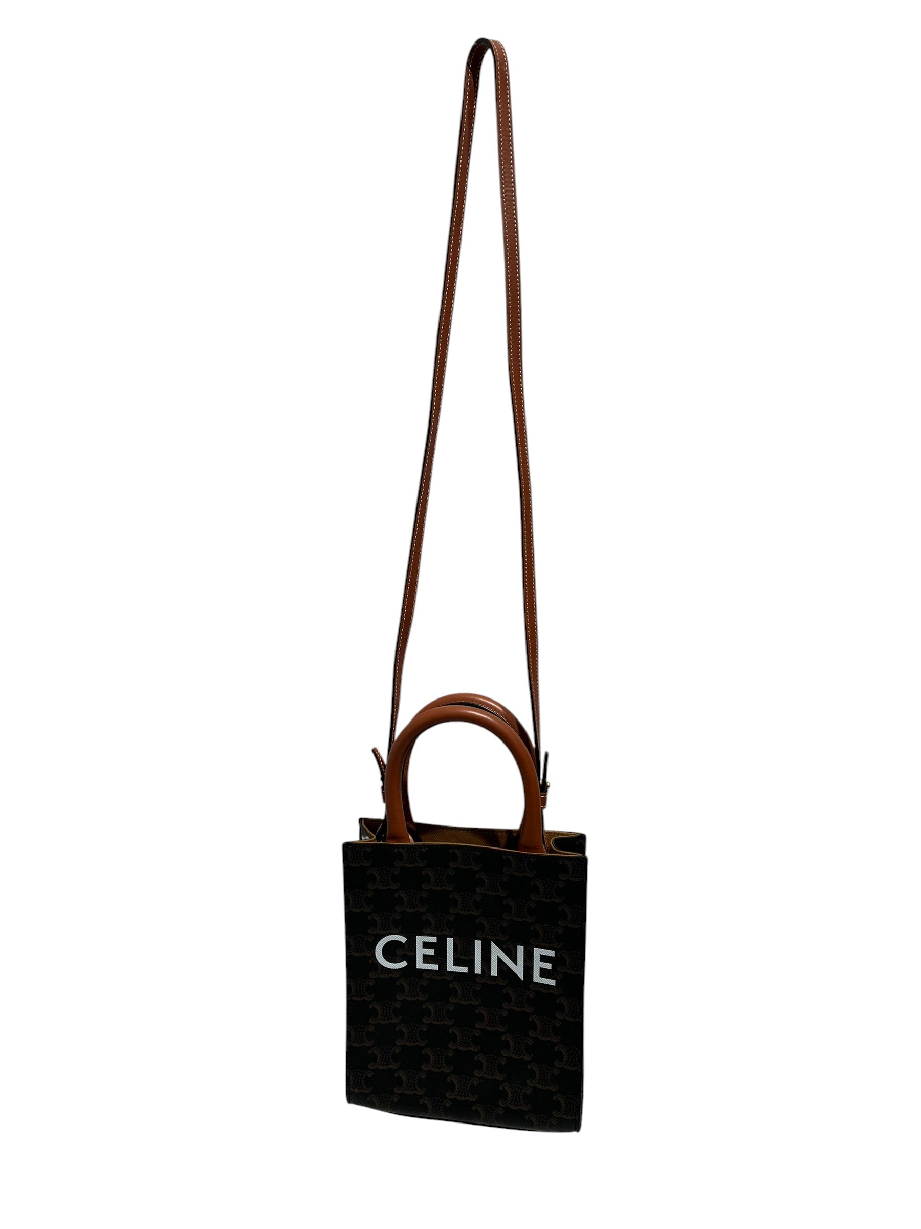 CELINE/Bag/Monogram/Leather/BRW/VERTICAL CABAS TOTE view 1