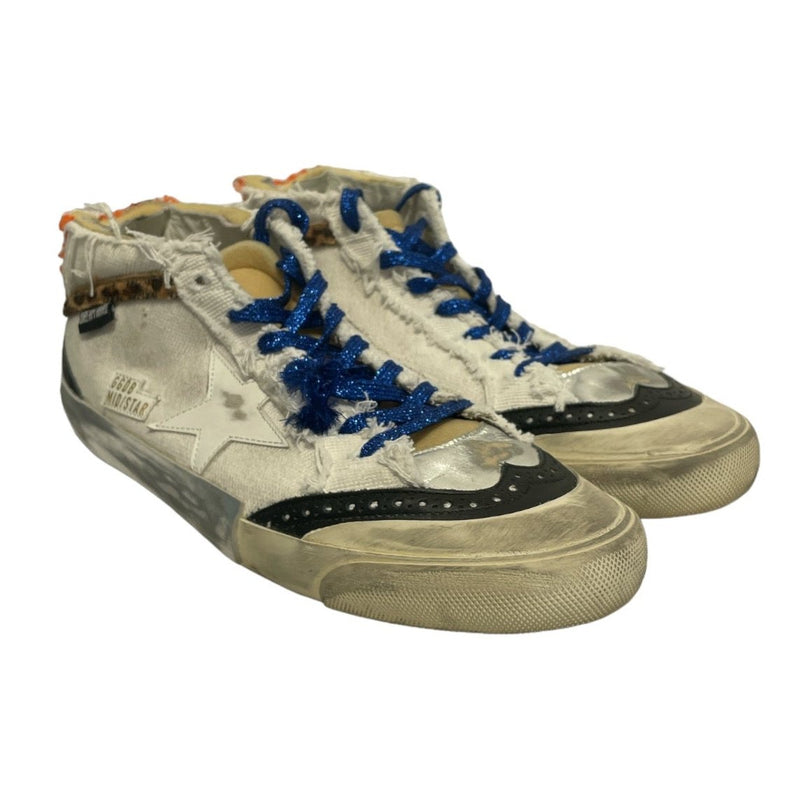 GOLDEN GOOSE/Hi-Sneakers/EU 44/All Over Print/Cotton/WHT/MID STAR CLOTH LOW TRAINERS