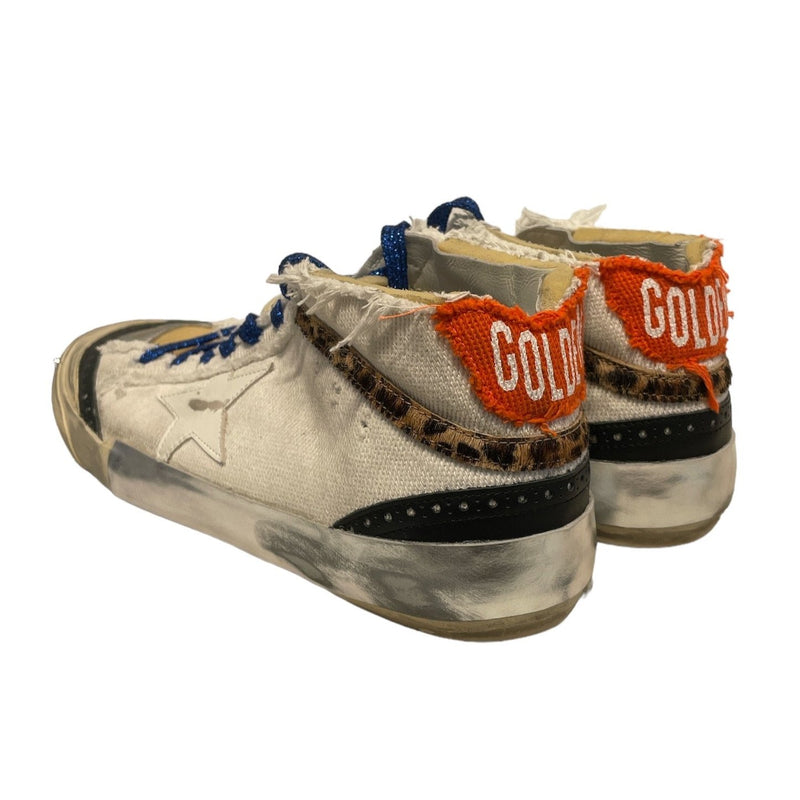 GOLDEN GOOSE/Hi-Sneakers/EU 44/All Over Print/Cotton/WHT/MID STAR CLOTH LOW TRAINERS