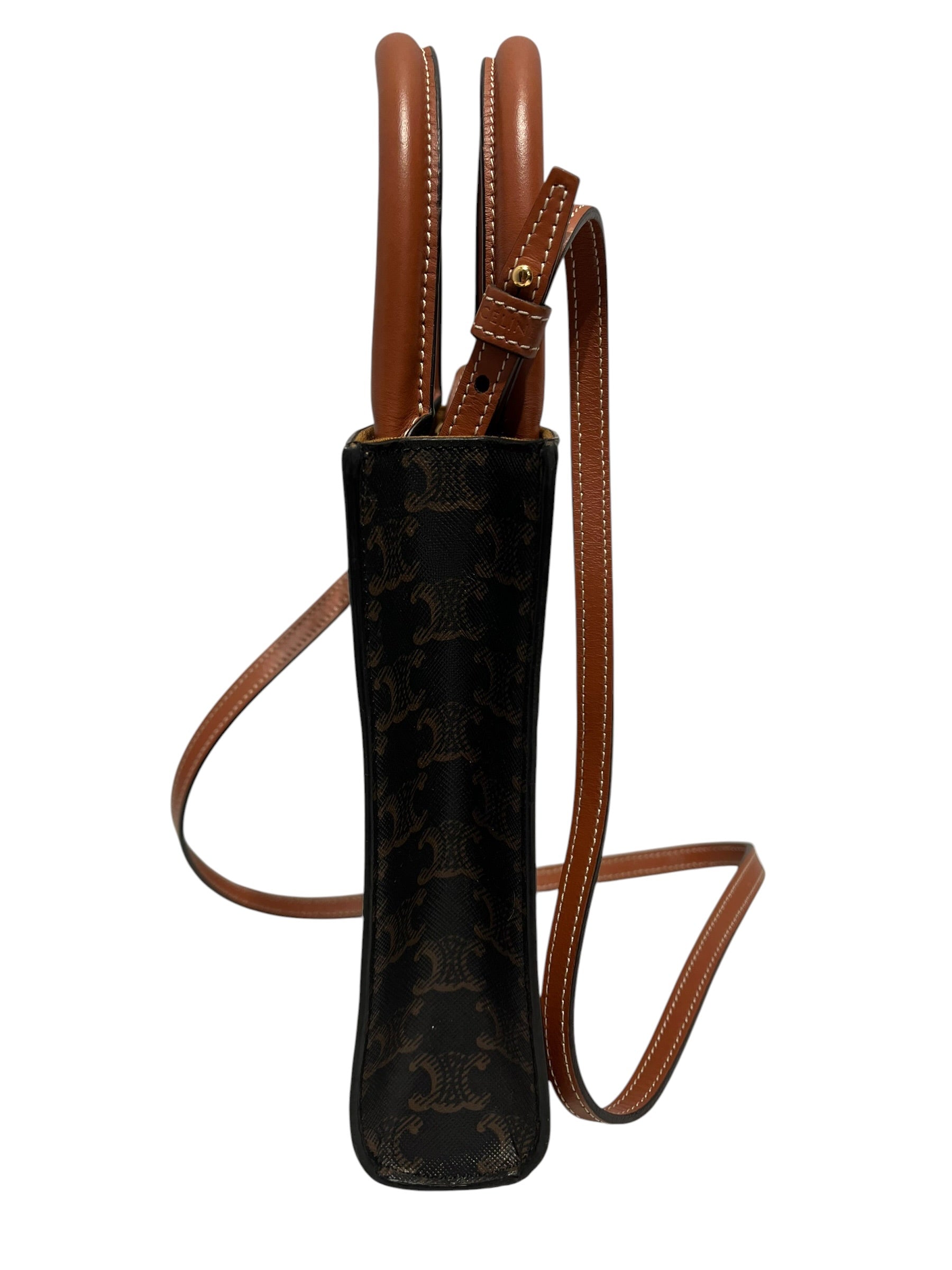 CELINE/Bag/Monogram/Leather/BRW/VERTICAL CABAS TOTE view 4