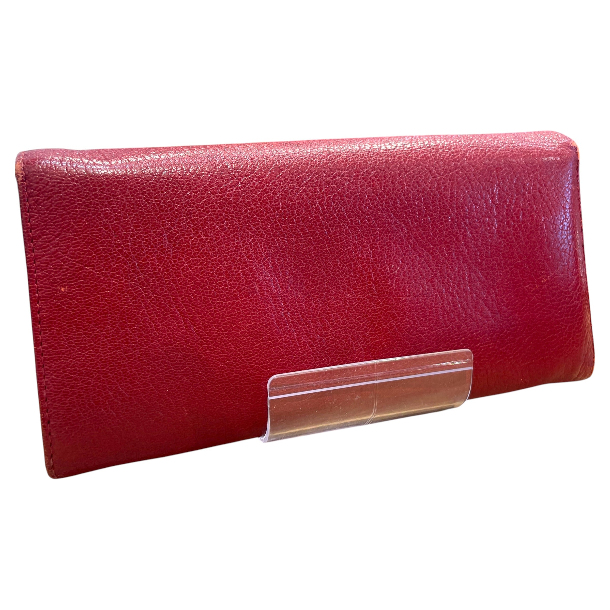 MIU MIU/Long Wallet/Leather/RED/L's/Continental Gold-Tone Flap view 2