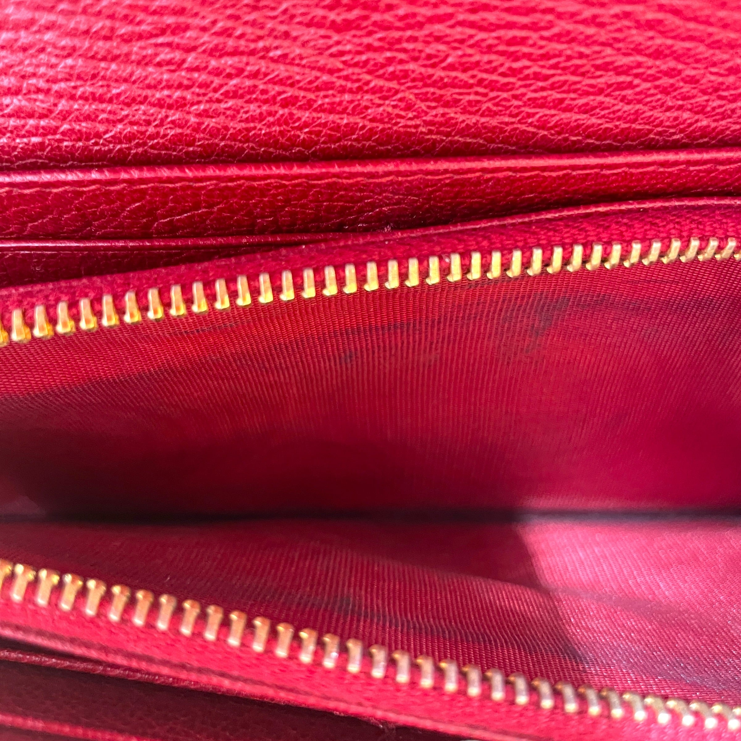 MIU MIU/Long Wallet/Leather/RED/L's/Continental Gold-Tone Flap view 3