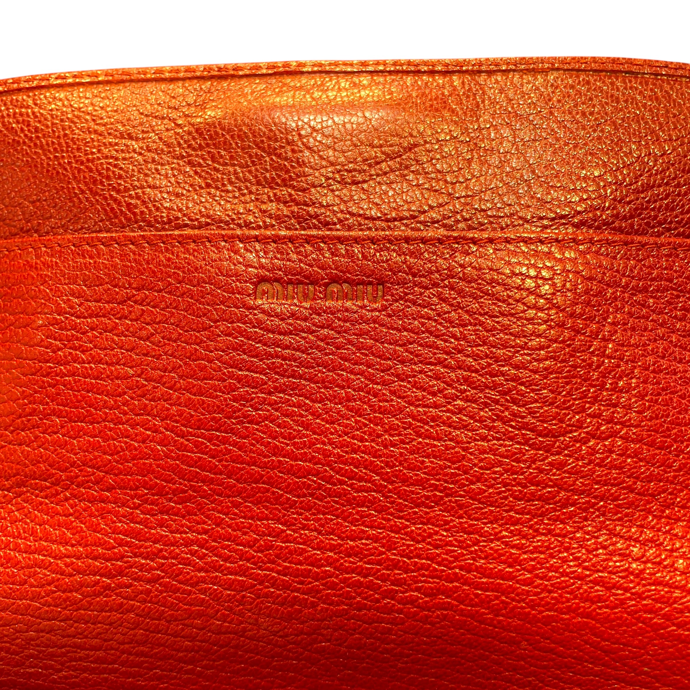 MIU MIU/Long Wallet/Leather/RED/L's/Continental Gold-Tone Flap view 4