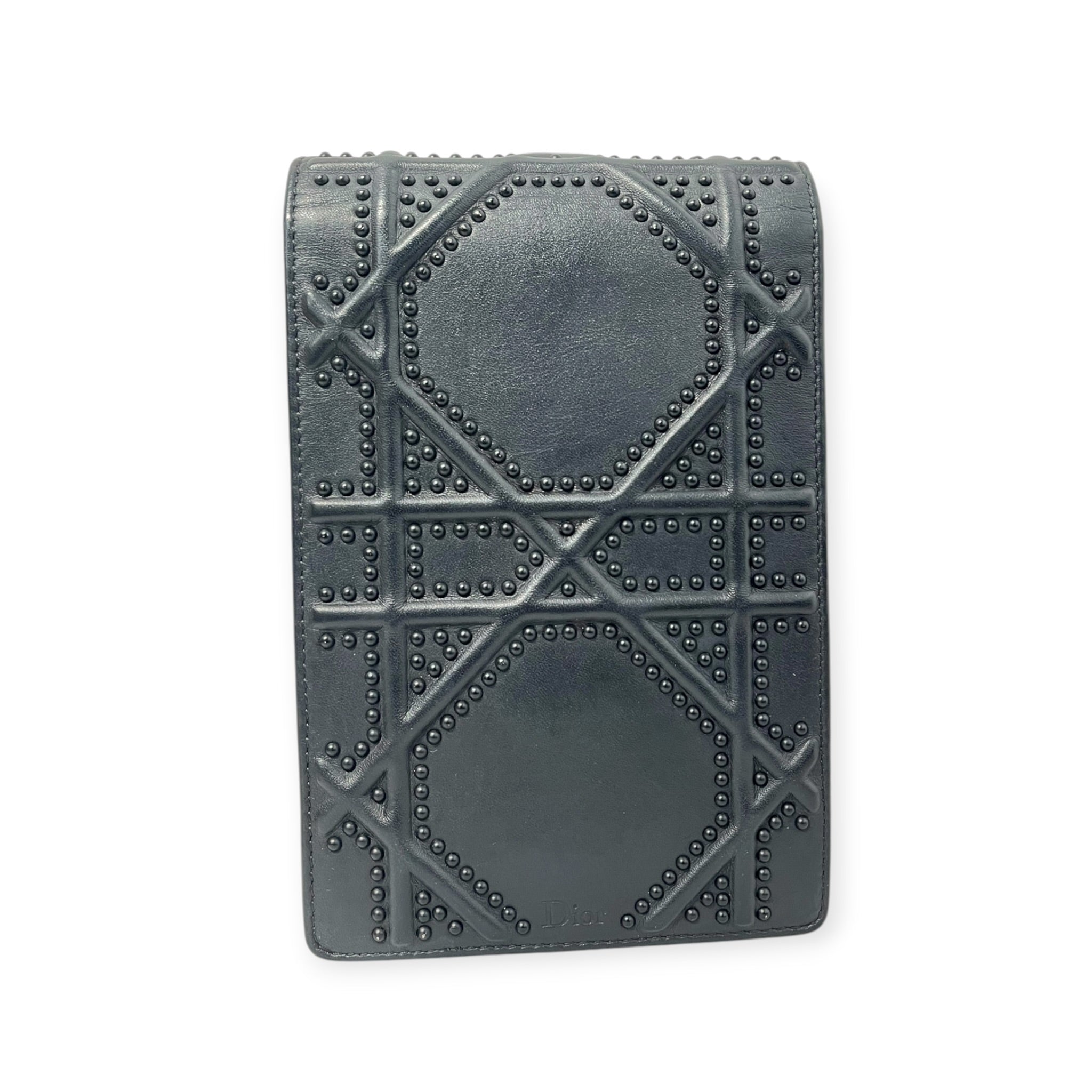 Christian Dior/Bag/Leather/BLK/STUDDED BLK DIORAMA BAG view 7