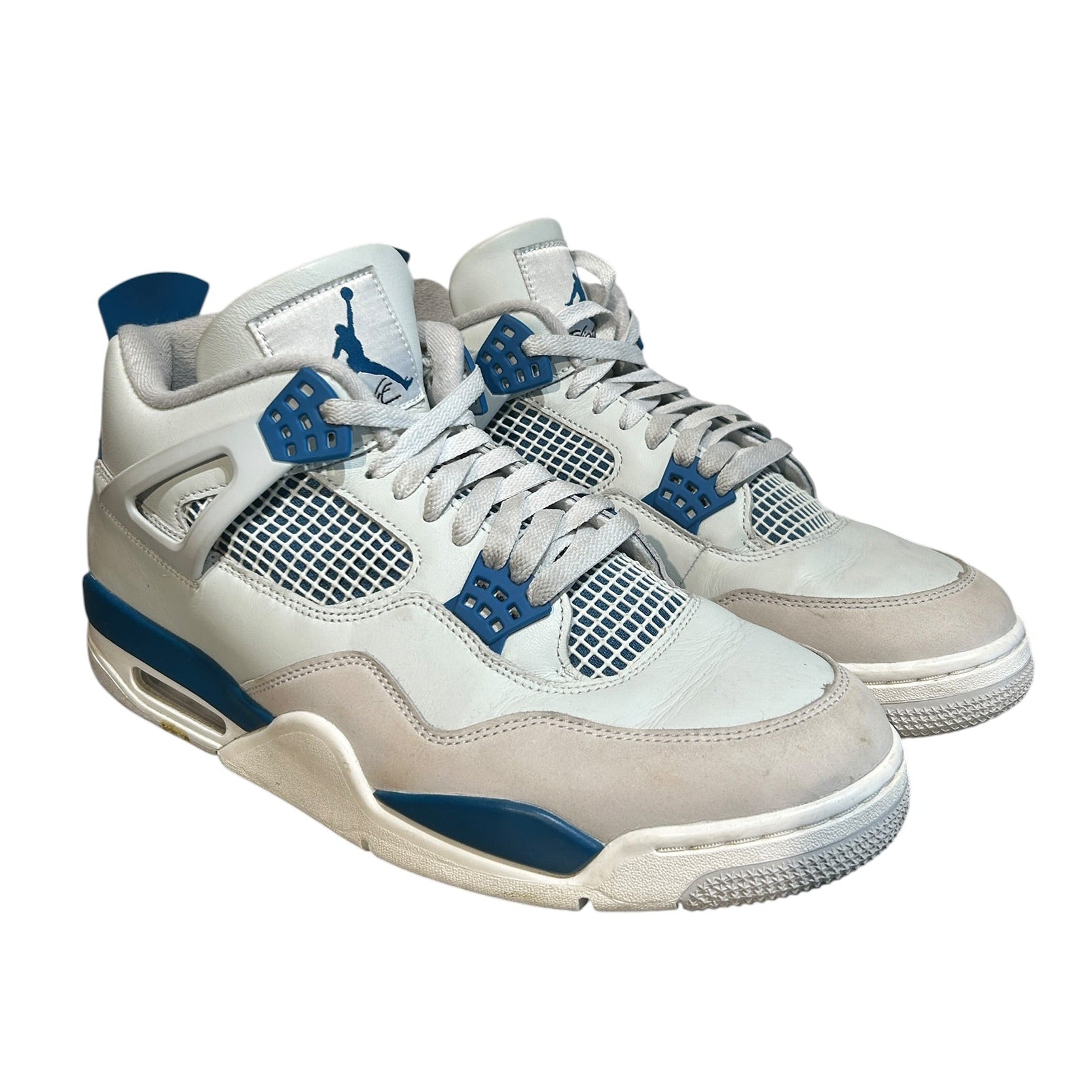 NIKE/Hi-Sneakers/US 12/Leather/WHT/Air Jordan 4 Military Blue view 1