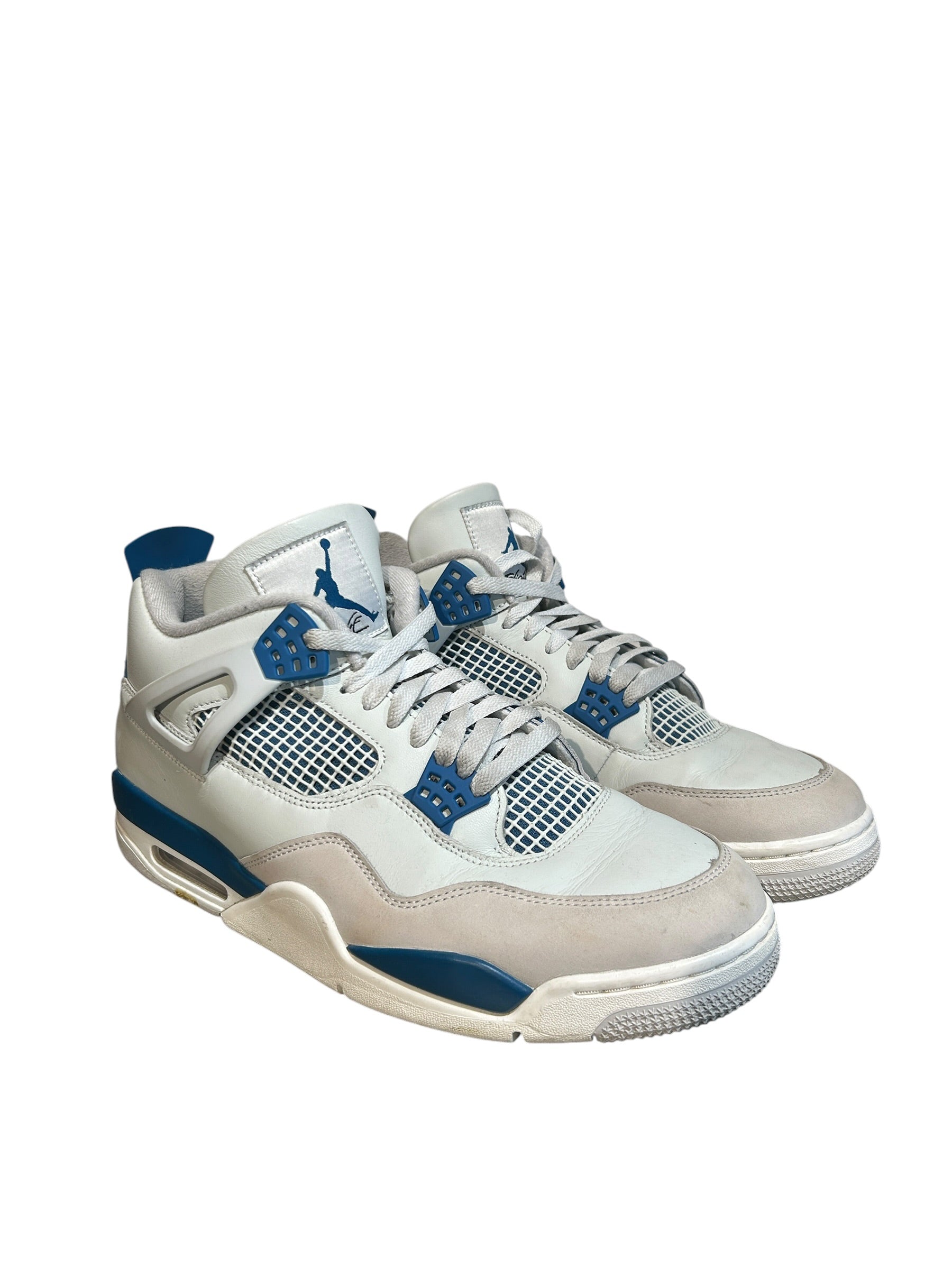 NIKE/Hi-Sneakers/US 12/Leather/WHT/Air Jordan 4 Military Blue view 1