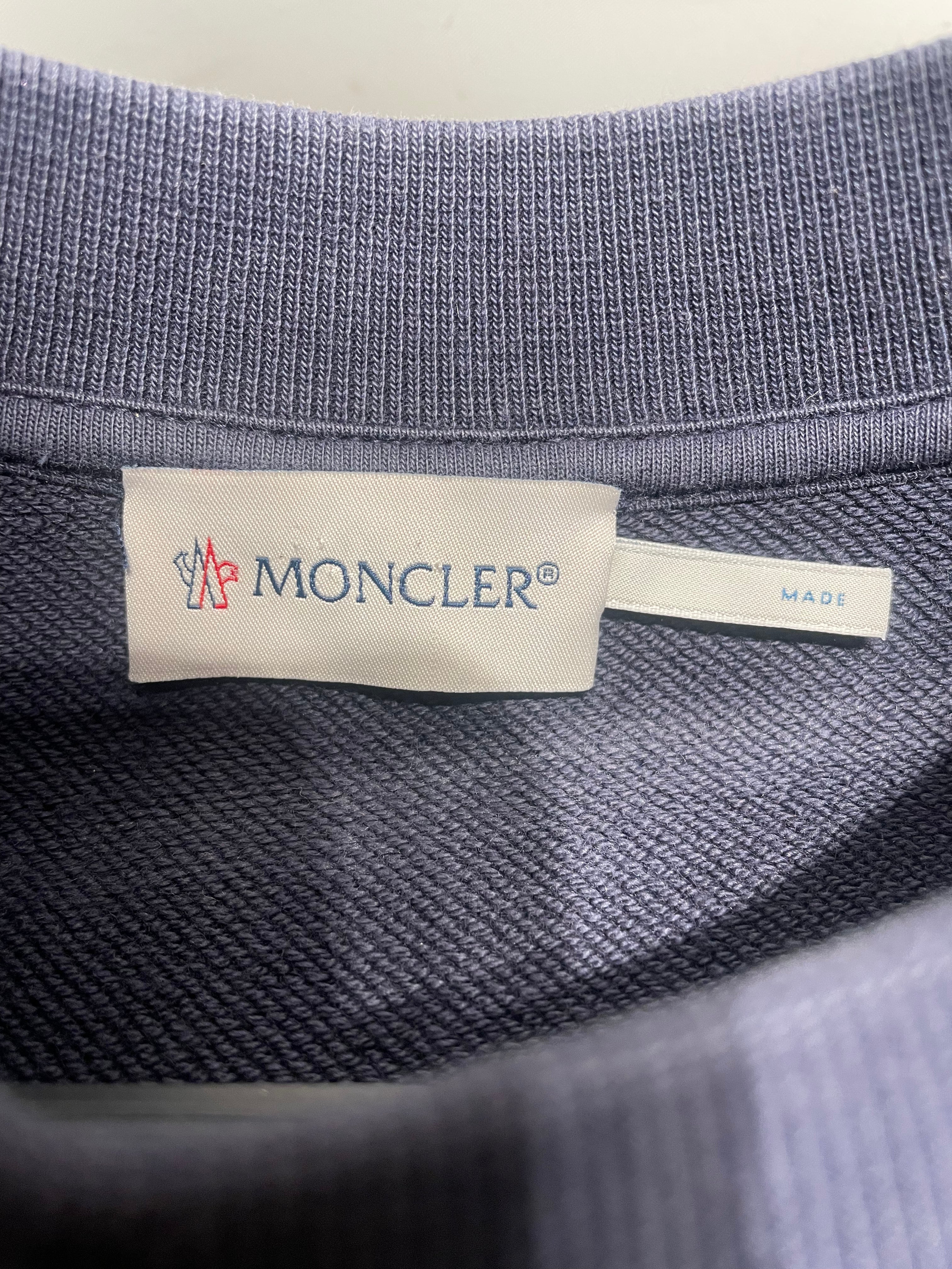 MONCLER/Sweatshirt/M/Cotton/NVY/Moncler Sleeve Logo Navy view 3