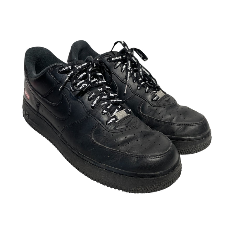 NIKE/NIKE/Supreme/AIR FORCE 1 LOW/Low-Sneakers/US 9/Leather/BLK/CU9225-001