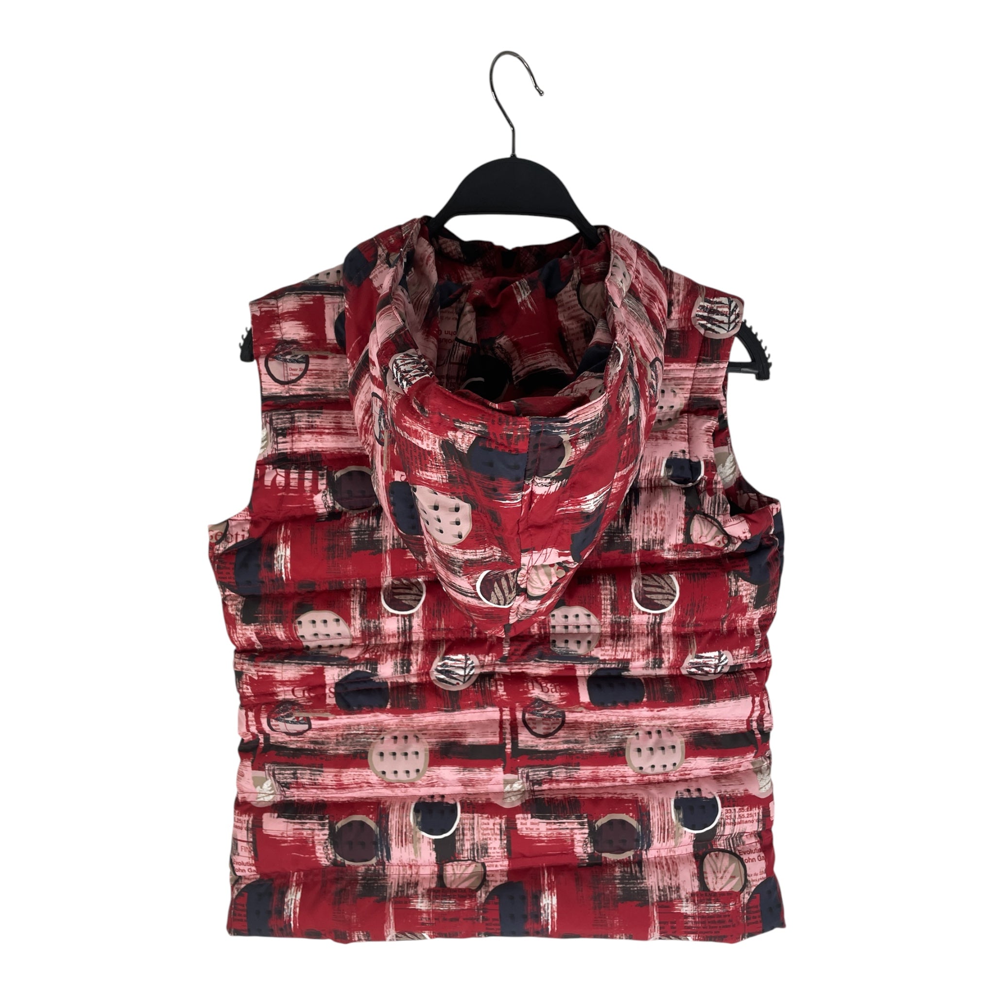 galliano/Puffer Vest/25/All Over Print/Cotton/RED/ALL OVER BUTTON PRINT view 2