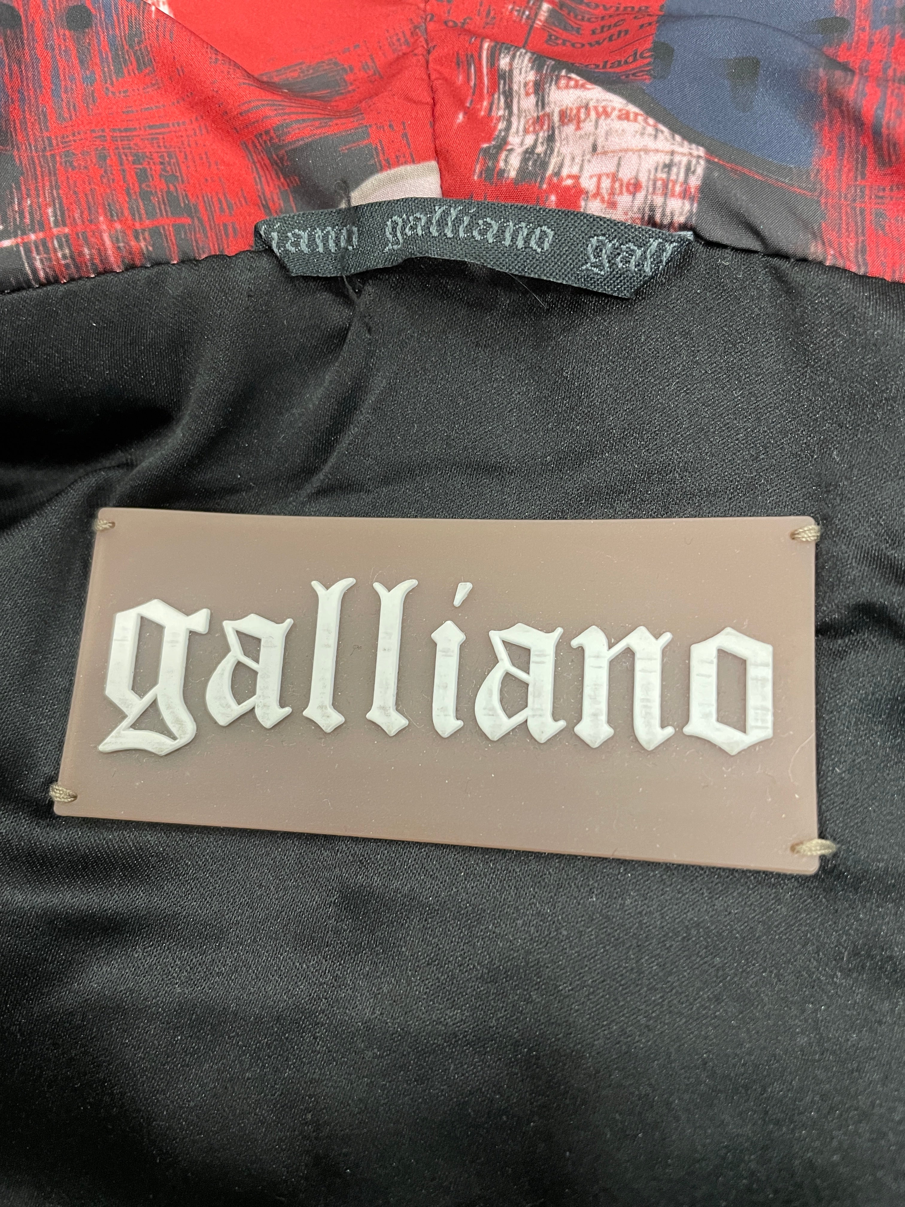 galliano/Puffer Vest/25/All Over Print/Cotton/RED/ALL OVER BUTTON PRINT view 3