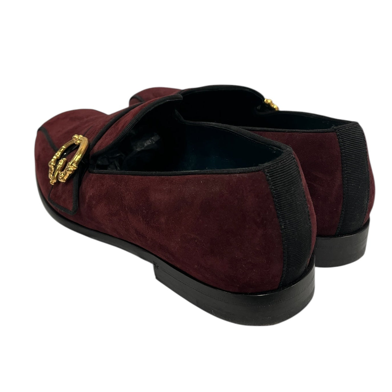 DOLCE&GABBANA/Loafers/US 9.5/Suede/BRD/Slip-on/GOLD BAROQUE DG APPLIQUE view 2