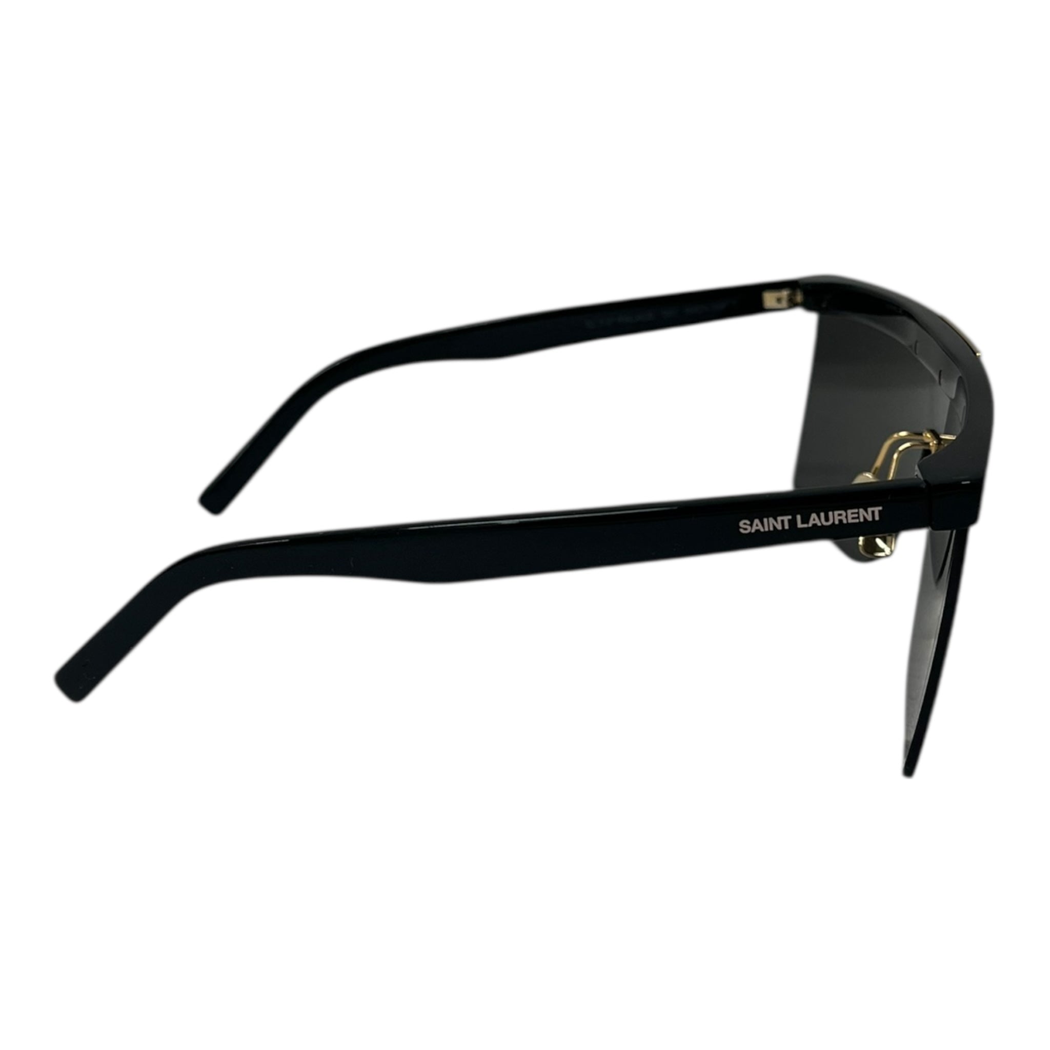 SAINT LAURENT/Sunglasses/Plastic/BLK/Rimless/GOLD NOSE BRIDGE view 3