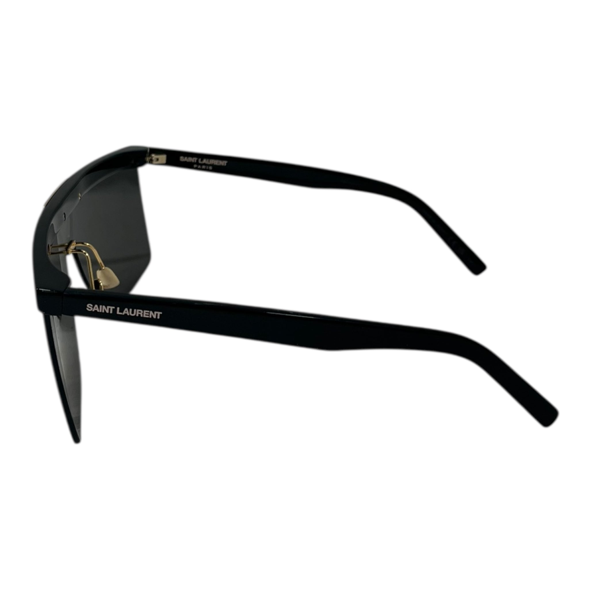 SAINT LAURENT/Sunglasses/Plastic/BLK/Rimless/GOLD NOSE BRIDGE view 4