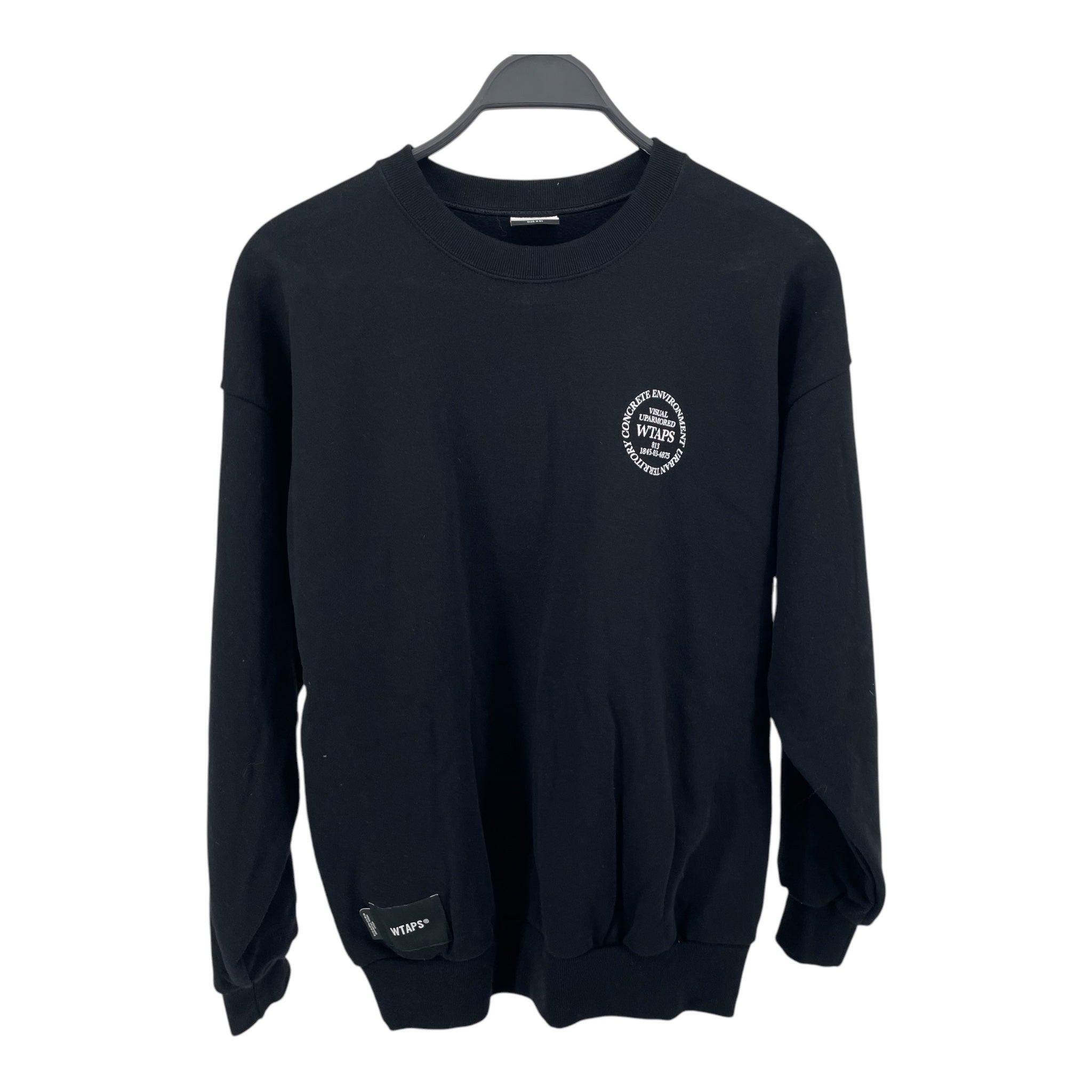 w)taps/Sweatshirt/1/Black/Graphic/232ATDT-CPM02S view 1