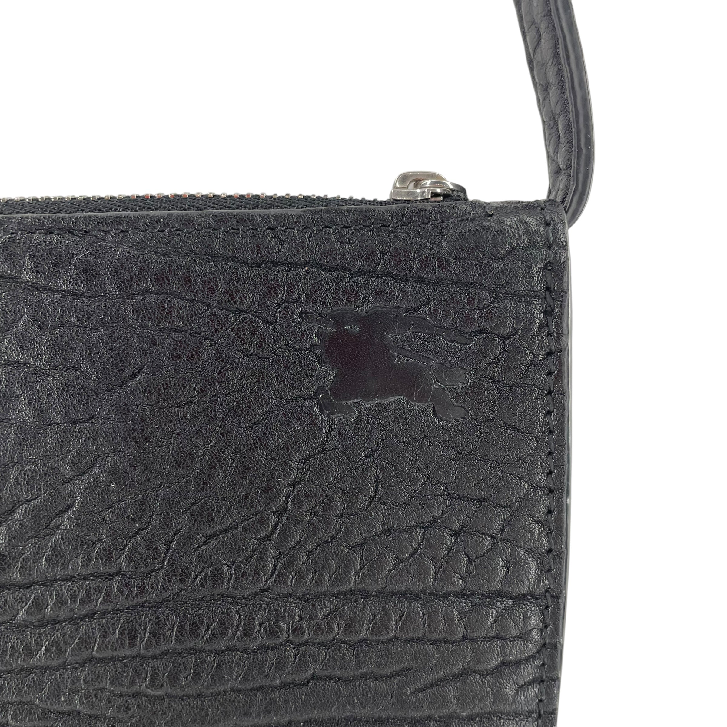 BURBERRY LONDON/Cross Body Bag/Leather/BLK/bell bag view 7