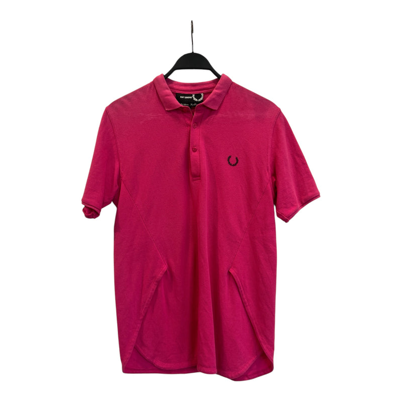 RAF SIMONS/FRED PERRY/Polo Shirt/L/Cotton/PNK/SM5009