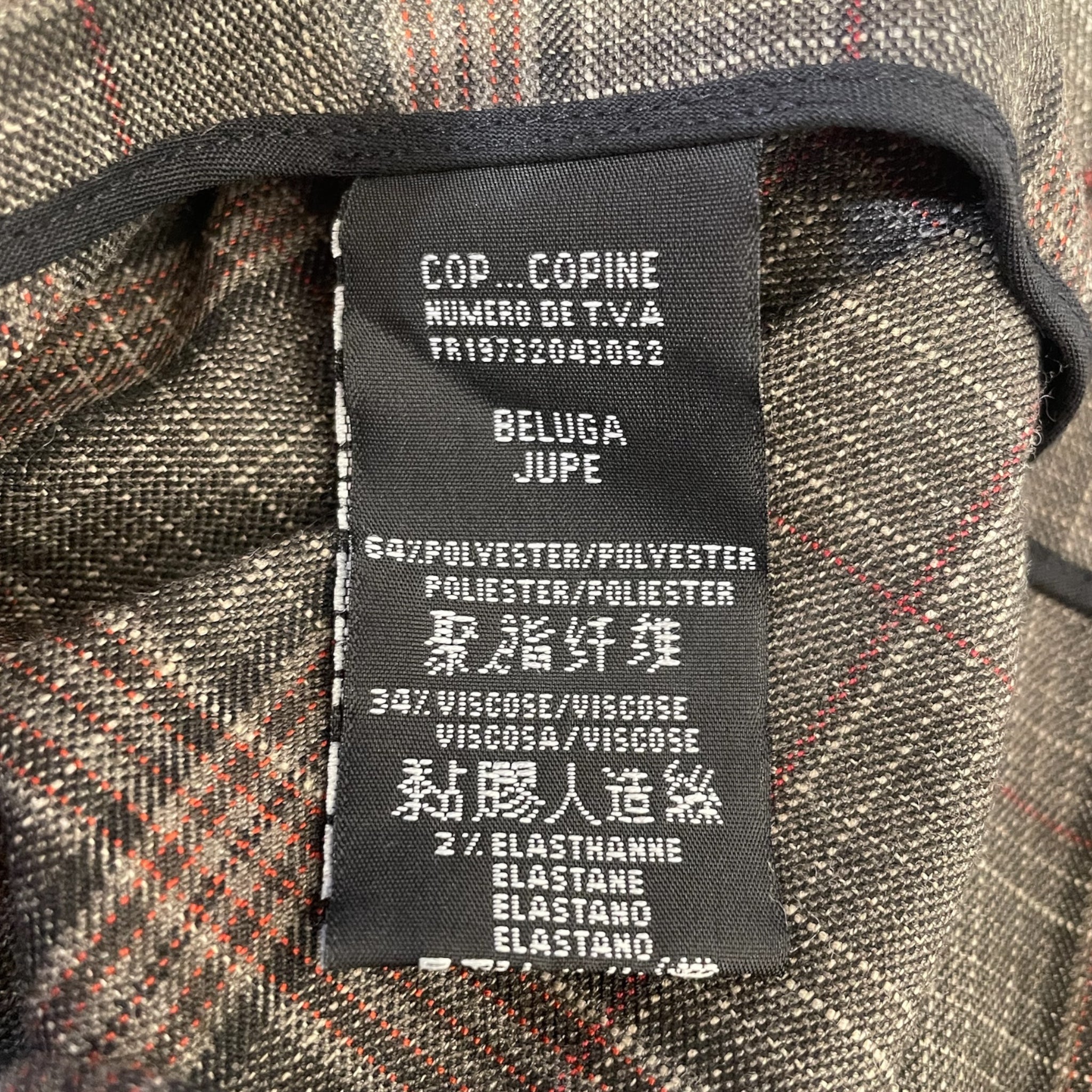 cop.copine/Skirt/2/Plaid/Polyester/BRW/19732043062 view 3