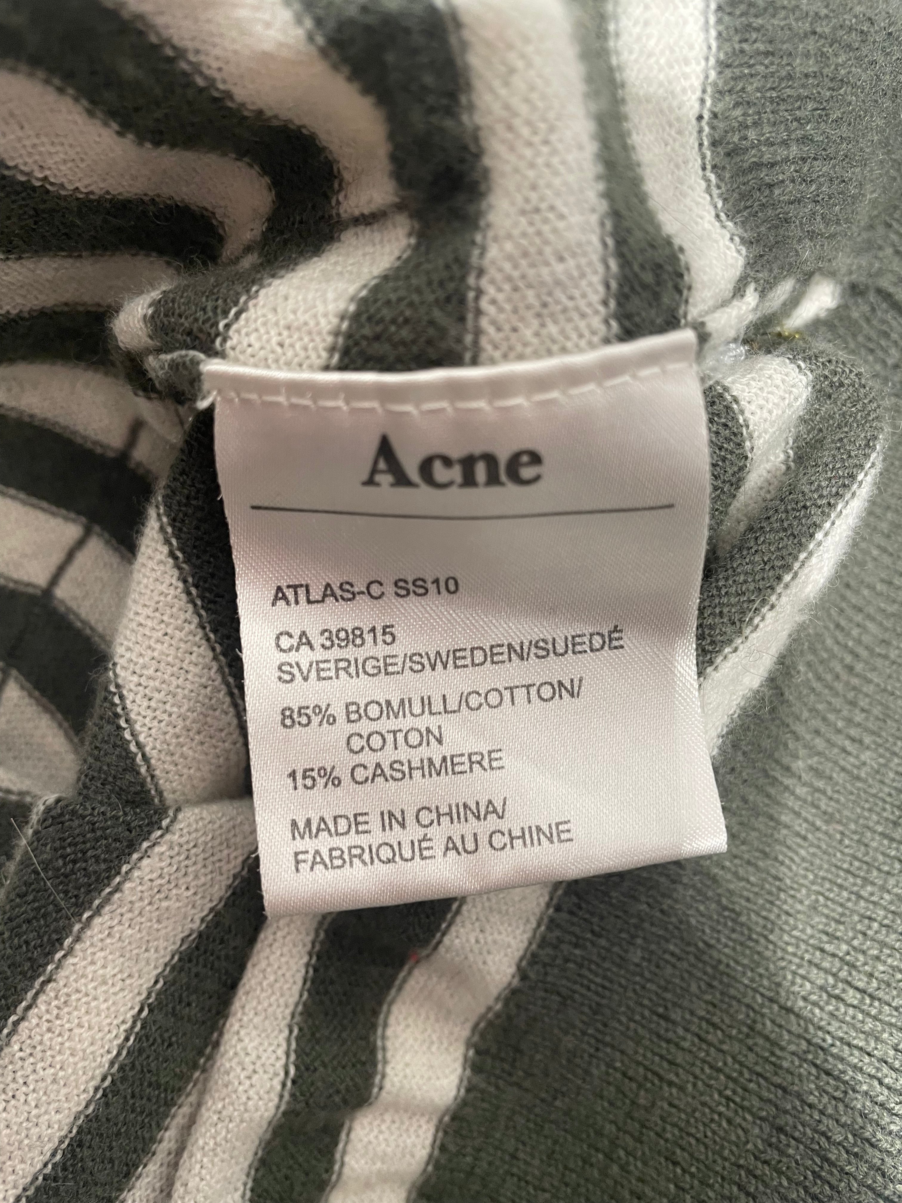 Acne Studios/Cardigan/S/Stripe/Cotton/GRN/ view 4