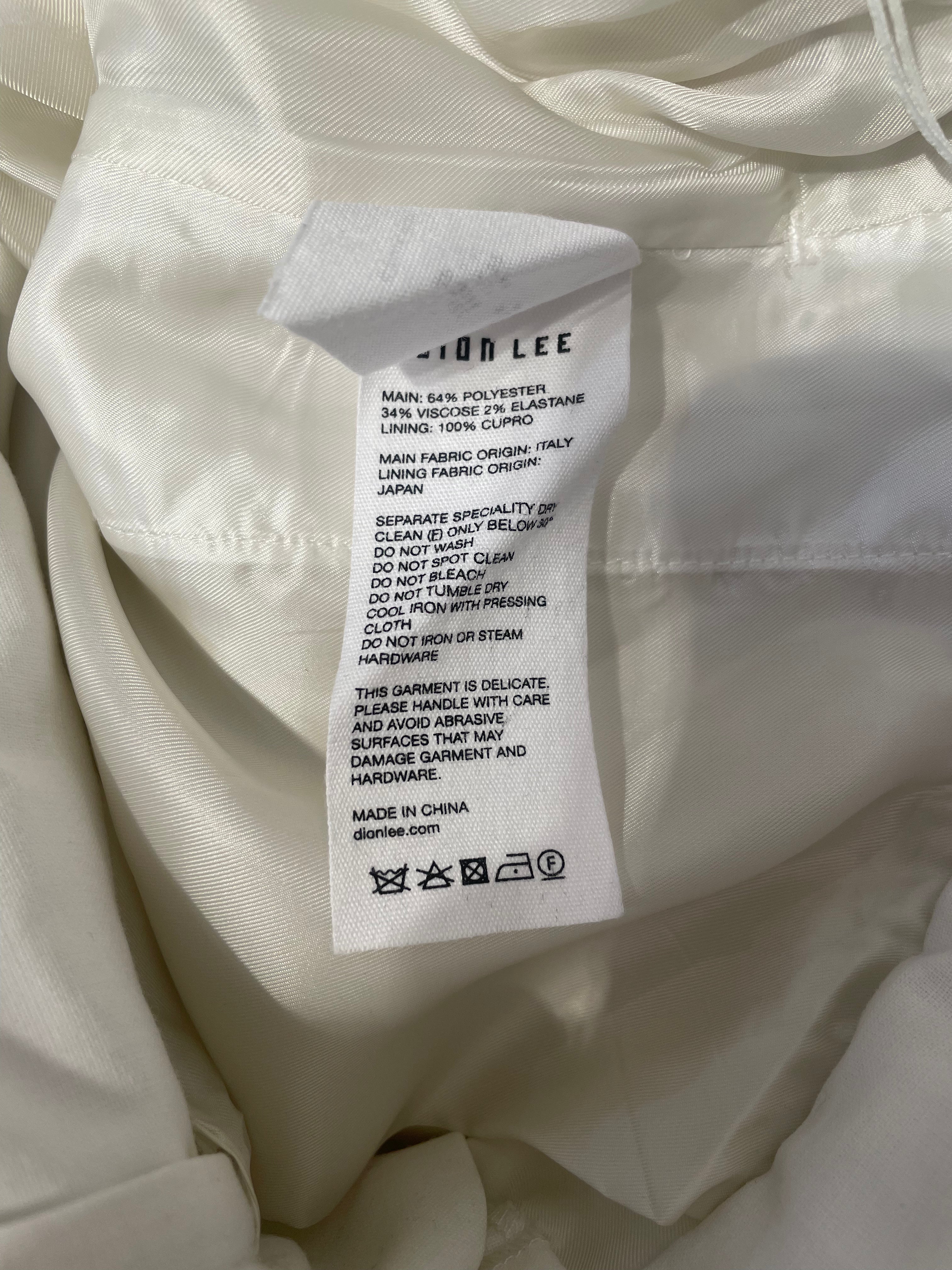 DION LEE/Jumpsuits/OS/Cotton/WHT/HIGH WAISTED / BELTED view 4