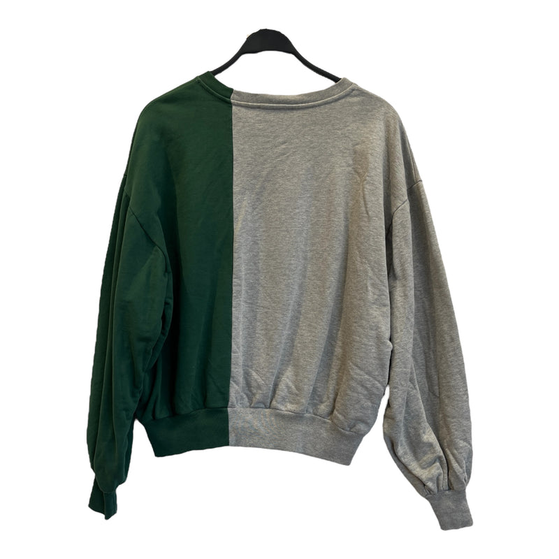 Gosha Rubchinskiy/Sweatshirt/S/Graphic/Cotton/GRY/SPLIT COLOR SOCCER LOGO CREW
