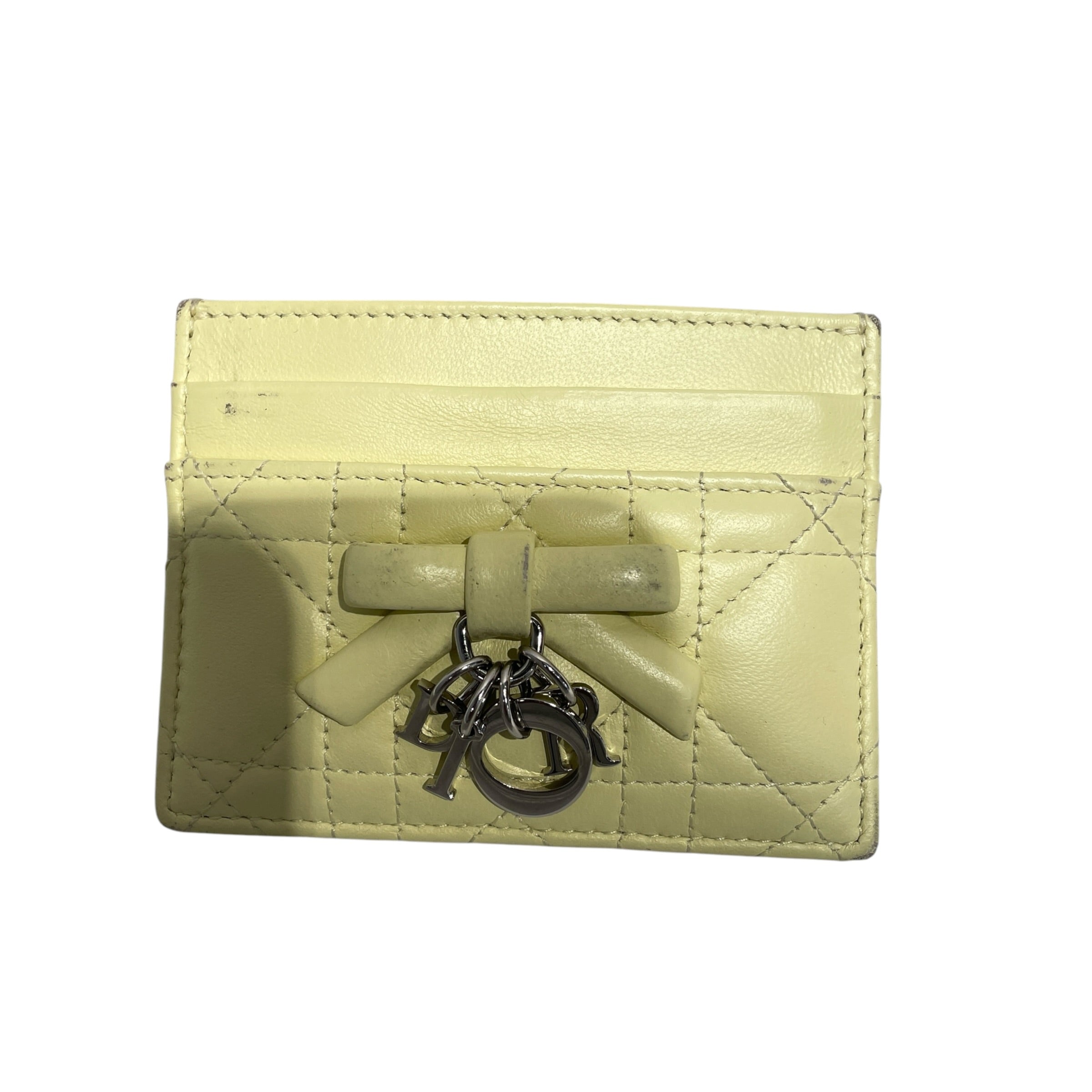 Christian Dior/Coin Wallet/Leather/IVR/L's/ view 1