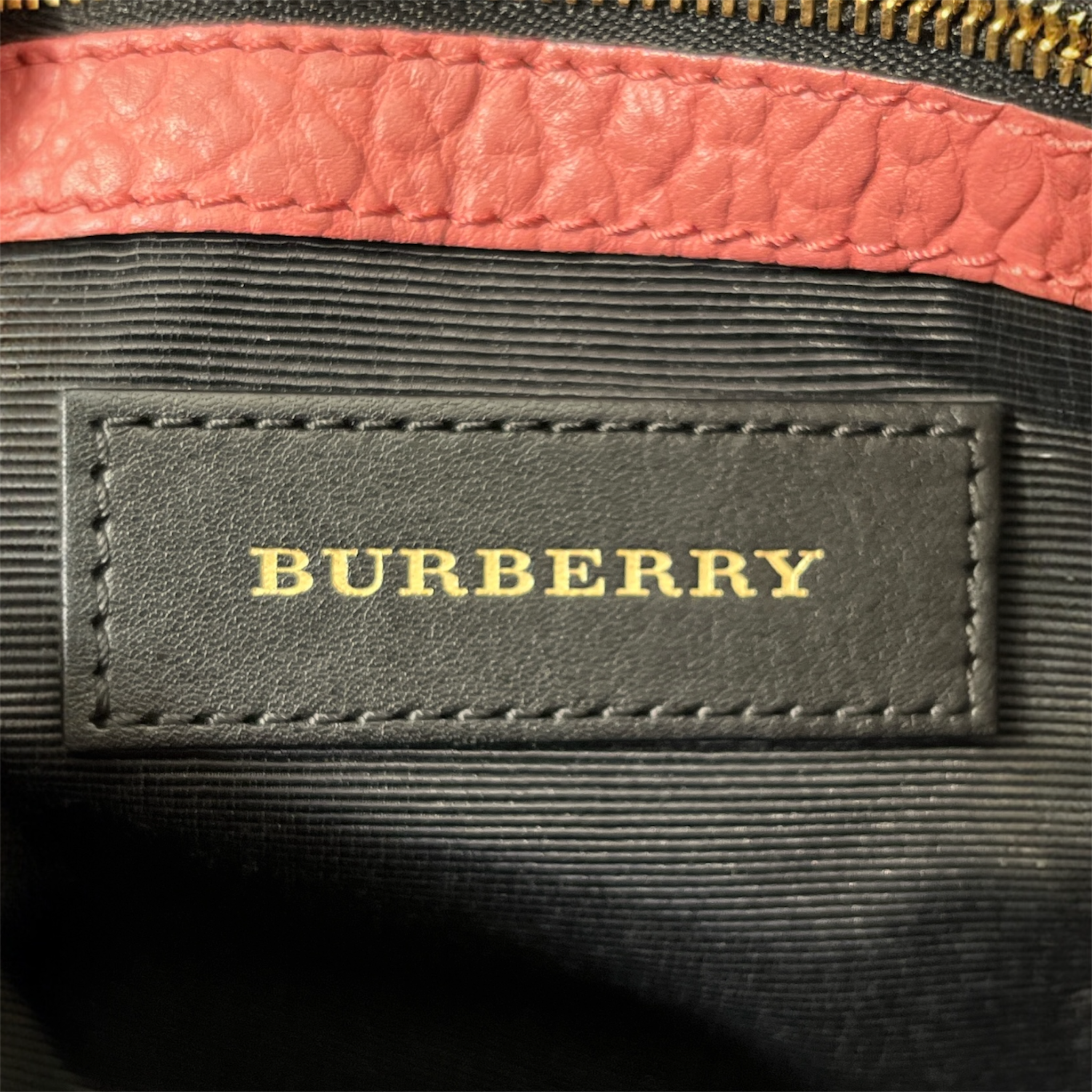 BURBERRY/Cross Body Bag/Leather/PNK/CHECK EMOSSED GOLD HARDWARE view 4