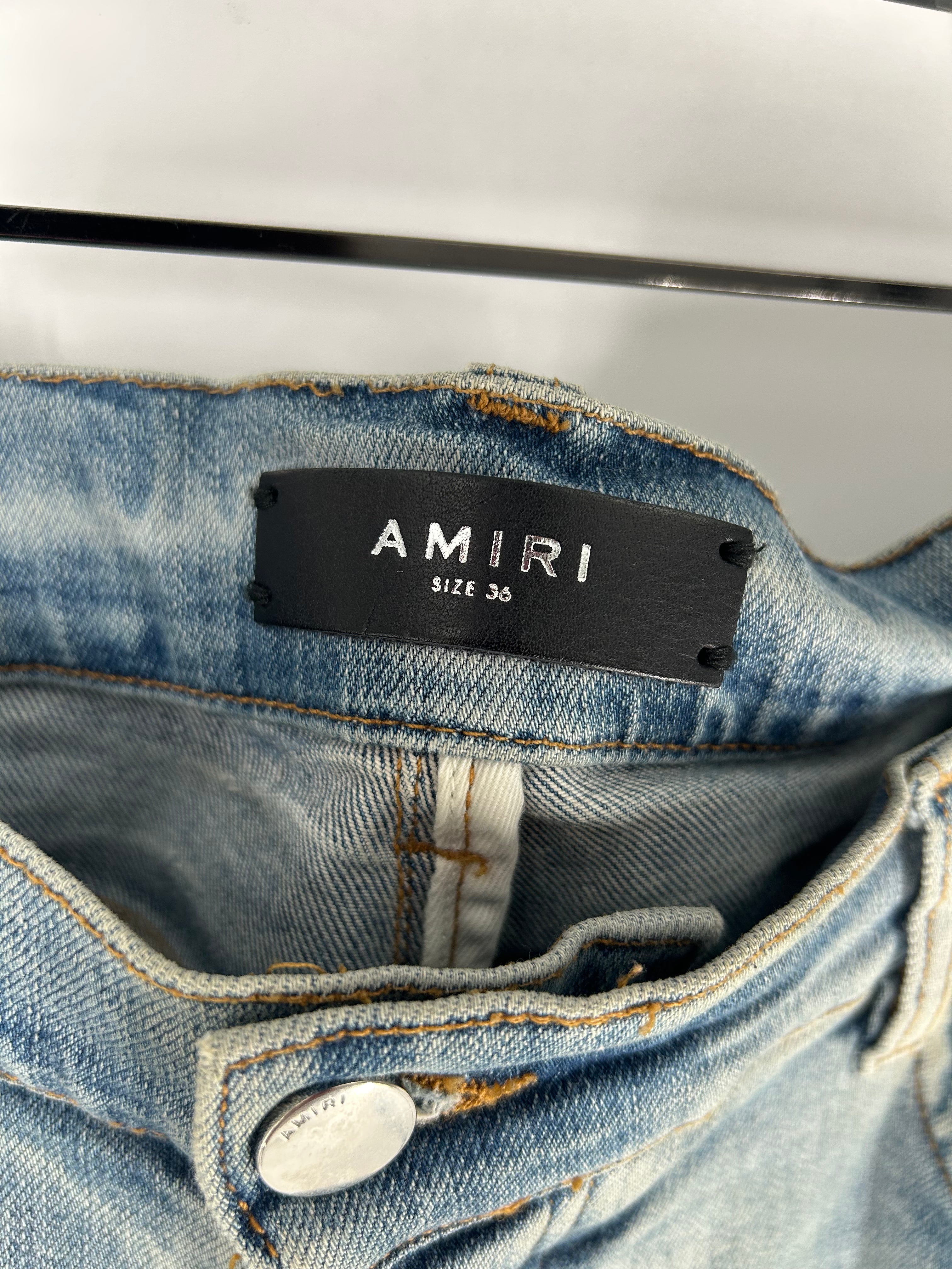 AMIRI/Skinny Pants/36/Cotton/BLU/BANDANA W/ ZIPPERS view 3