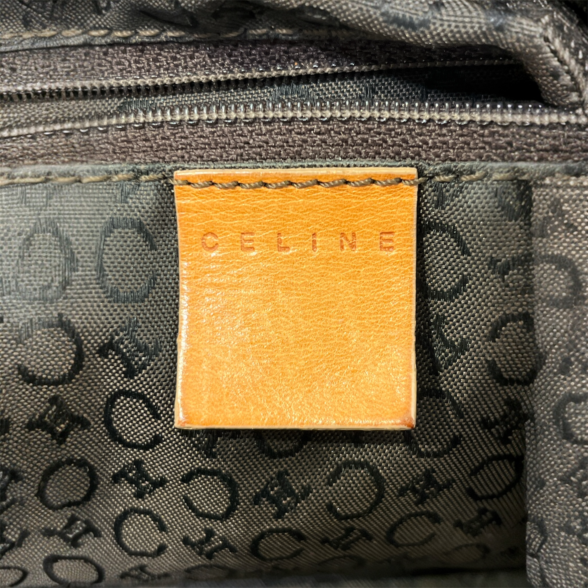 CELINE/Boston Bag/Monogram/Suede/BRW/MACADAM BOSTON view 4