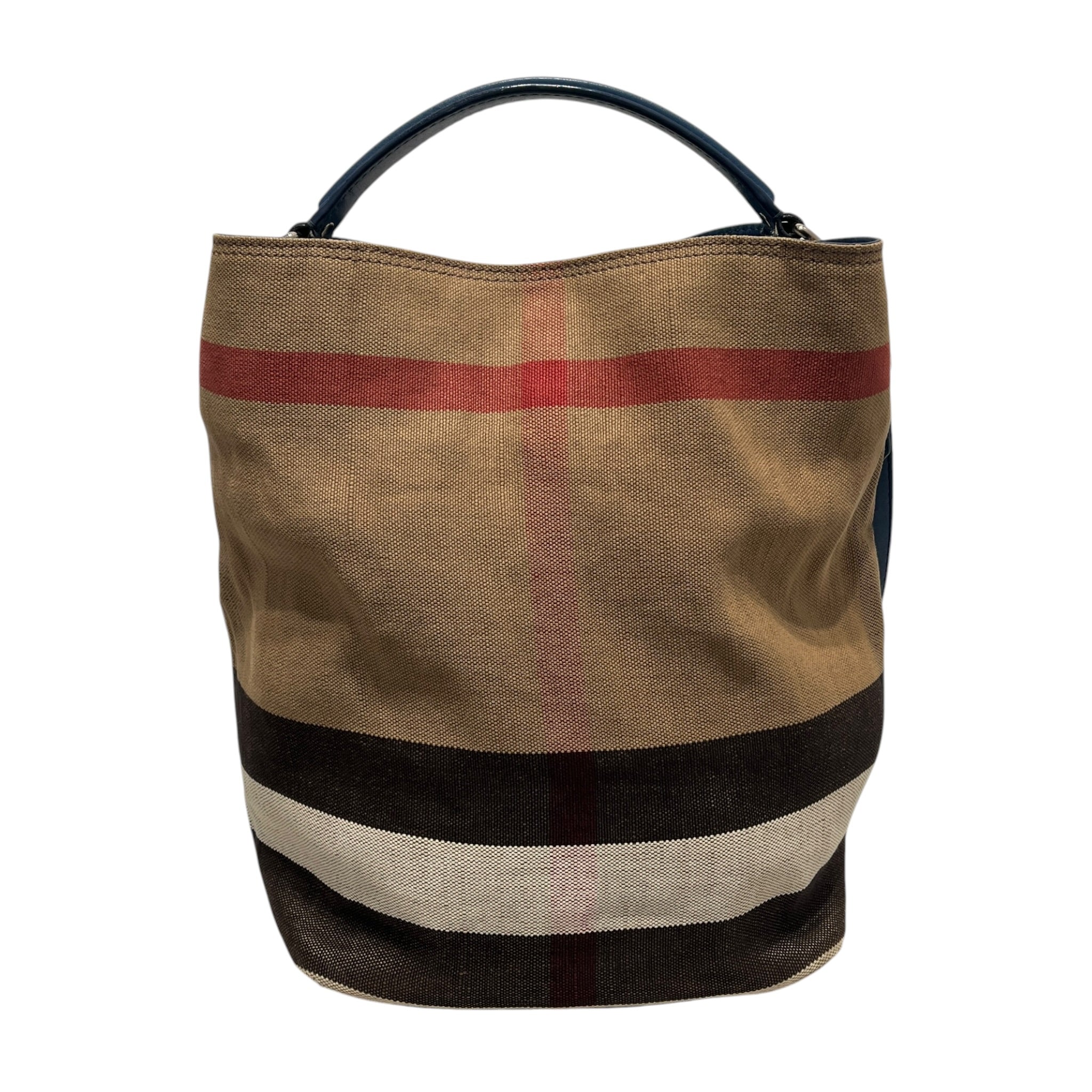 BURBERRY/Tote Bag/Gingham Check/Cotton/BEG/AHBY BUCKET BAG TARTAN CHECK view 1