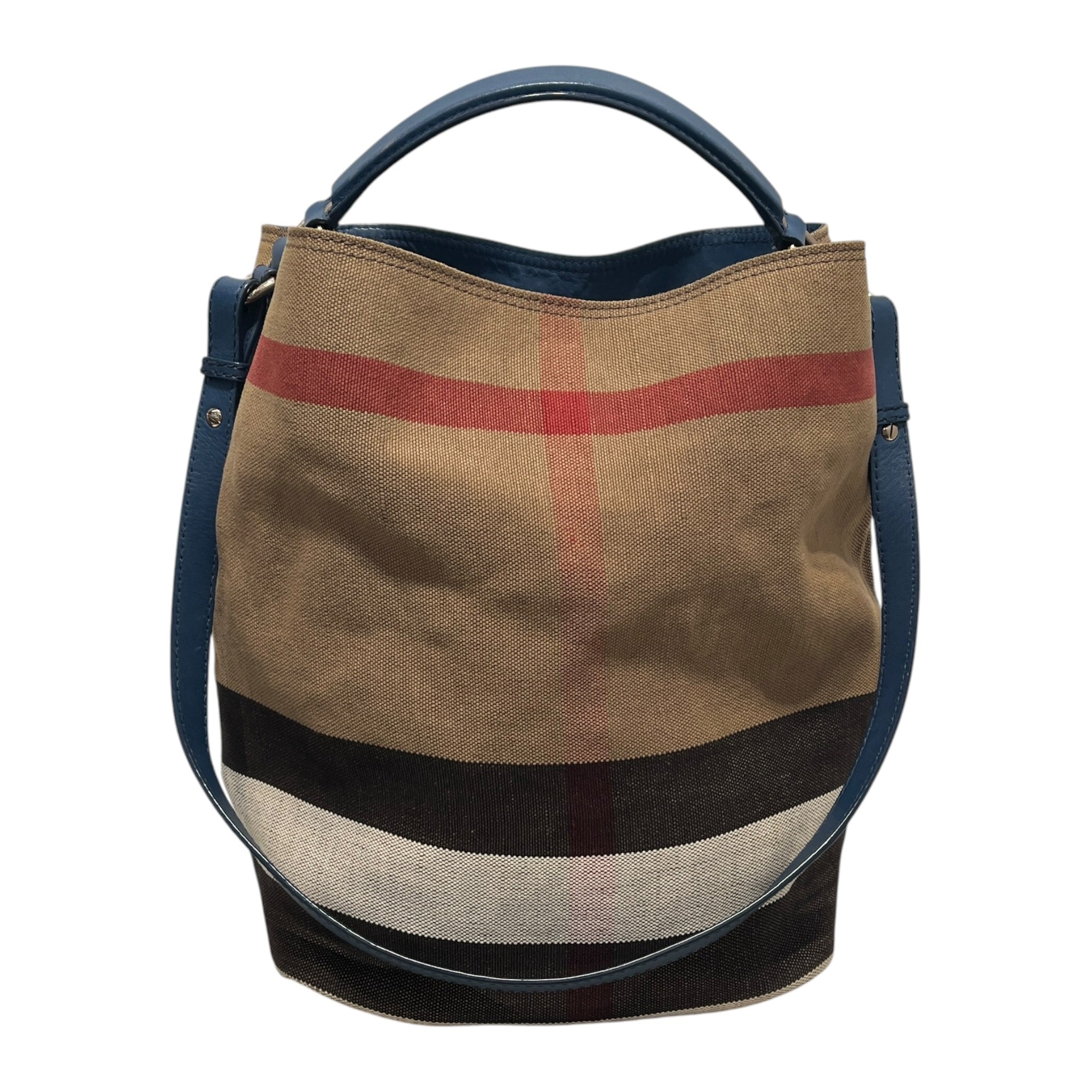 BURBERRY/Tote Bag/Gingham Check/Cotton/BEG/AHBY BUCKET BAG TARTAN CHECK view 2