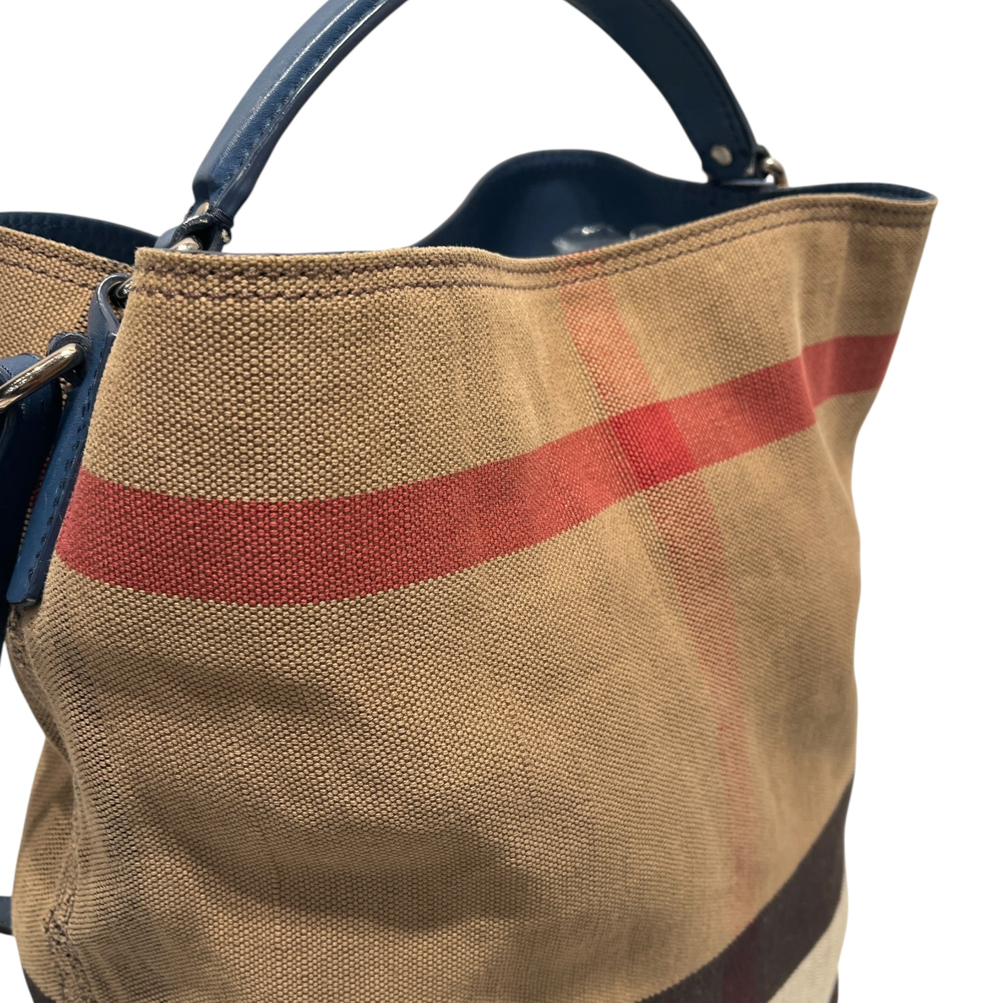 BURBERRY/Tote Bag/Gingham Check/Cotton/BEG/AHBY BUCKET BAG TARTAN CHECK view 5
