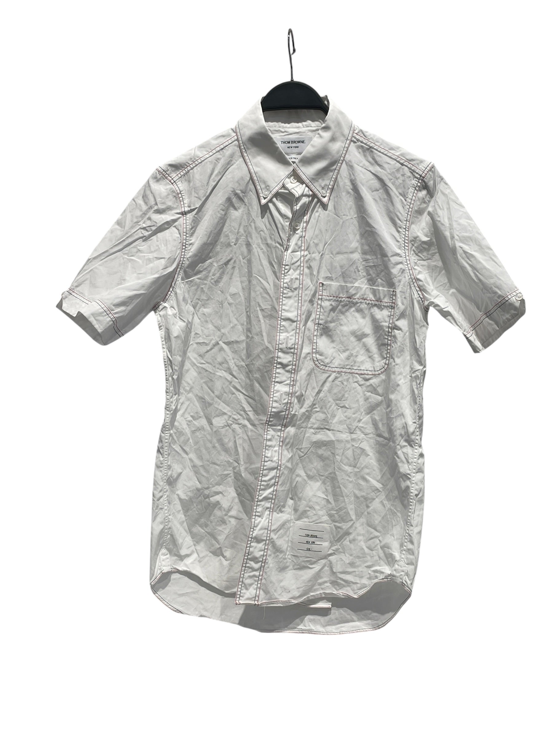 THOM BROWNE. NEW YORK/SS Shirt/M/Cotton/WHT/ view 1