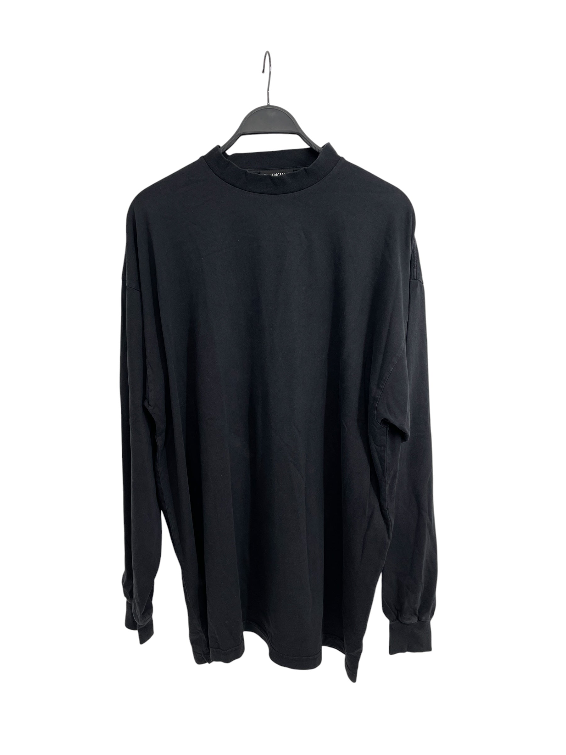 BALENCIAGA/LS T-Shirt/3/Cotton/BLK/9 -2021 WASHED BLACK LS view 1