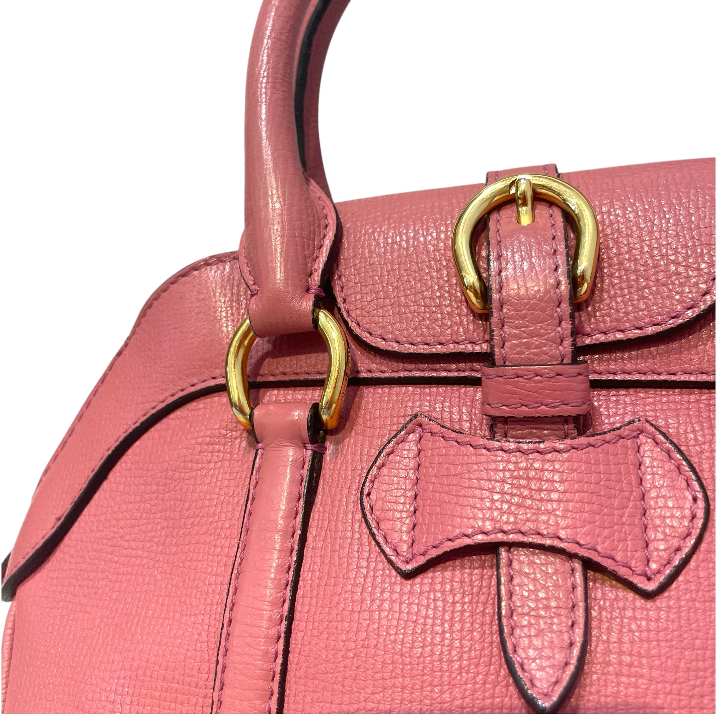 BURBERRY/Bag/Leather/PNK/BOwling bag view 4