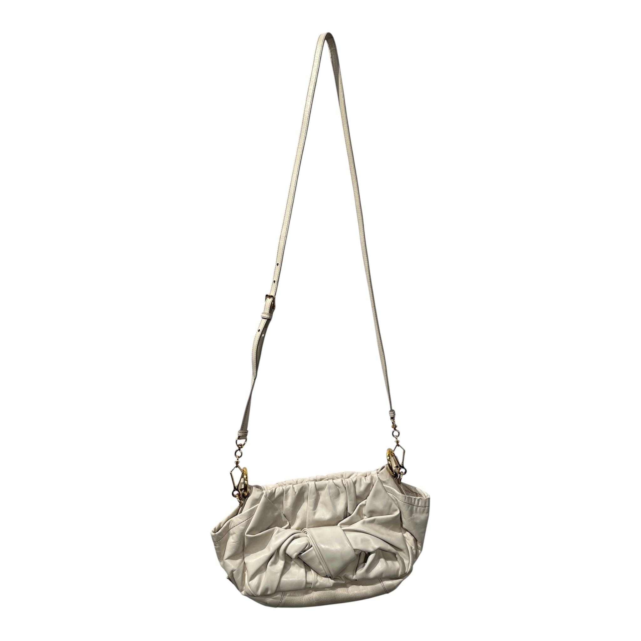 PRADA/Cross Body Bag/Leather/WHT/WHITE PAPILLON LEATHER view 1