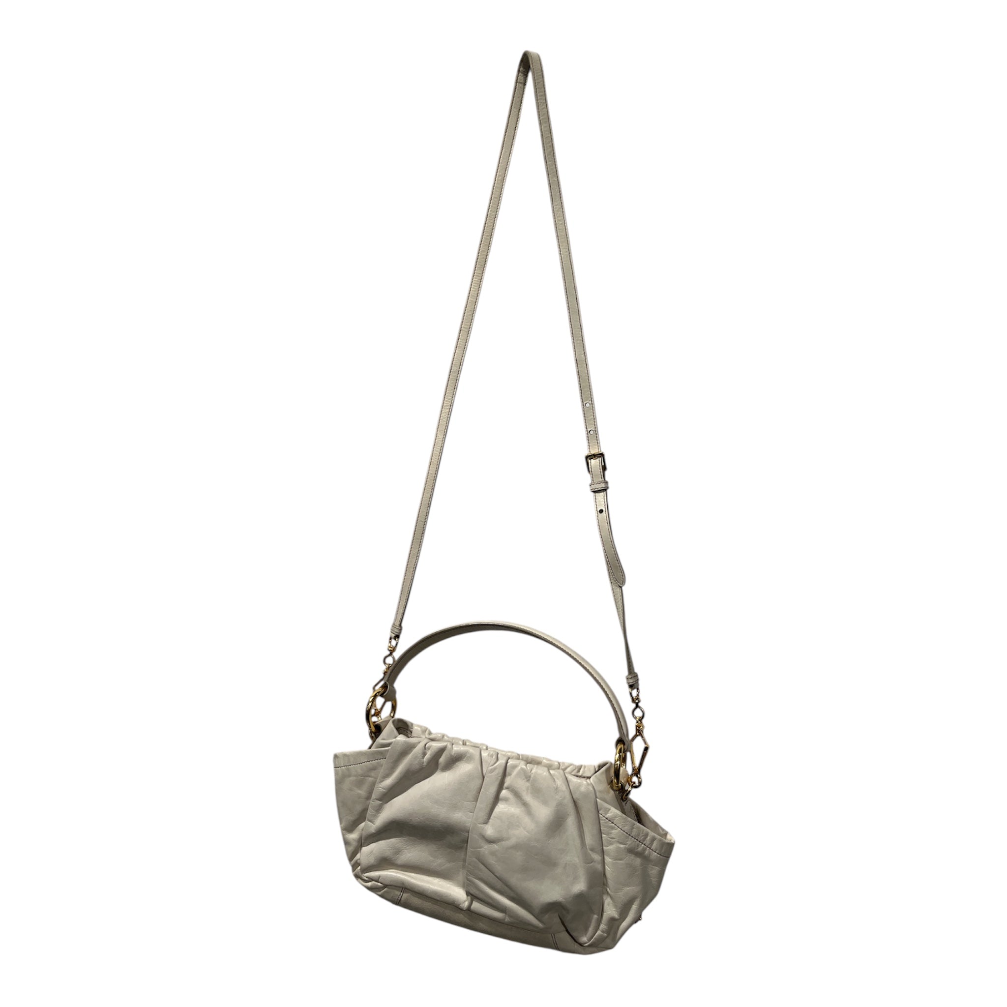 PRADA/Cross Body Bag/Leather/WHT/WHITE PAPILLON LEATHER view 2