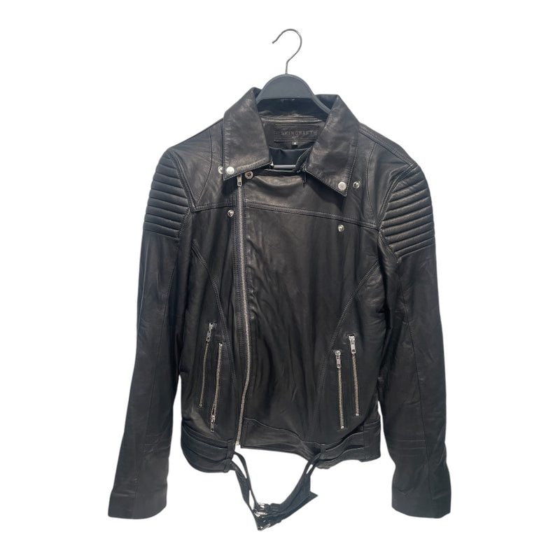 SKINGRAFT/Leather Jkt/M/Lambskin/BLK/Single Breasted/double zip/ zip off collar