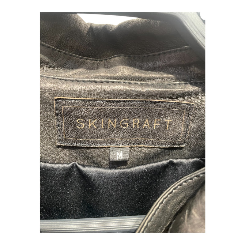 SKINGRAFT/Leather Jkt/M/Lambskin/BLK/Single Breasted/double zip/ zip off collar