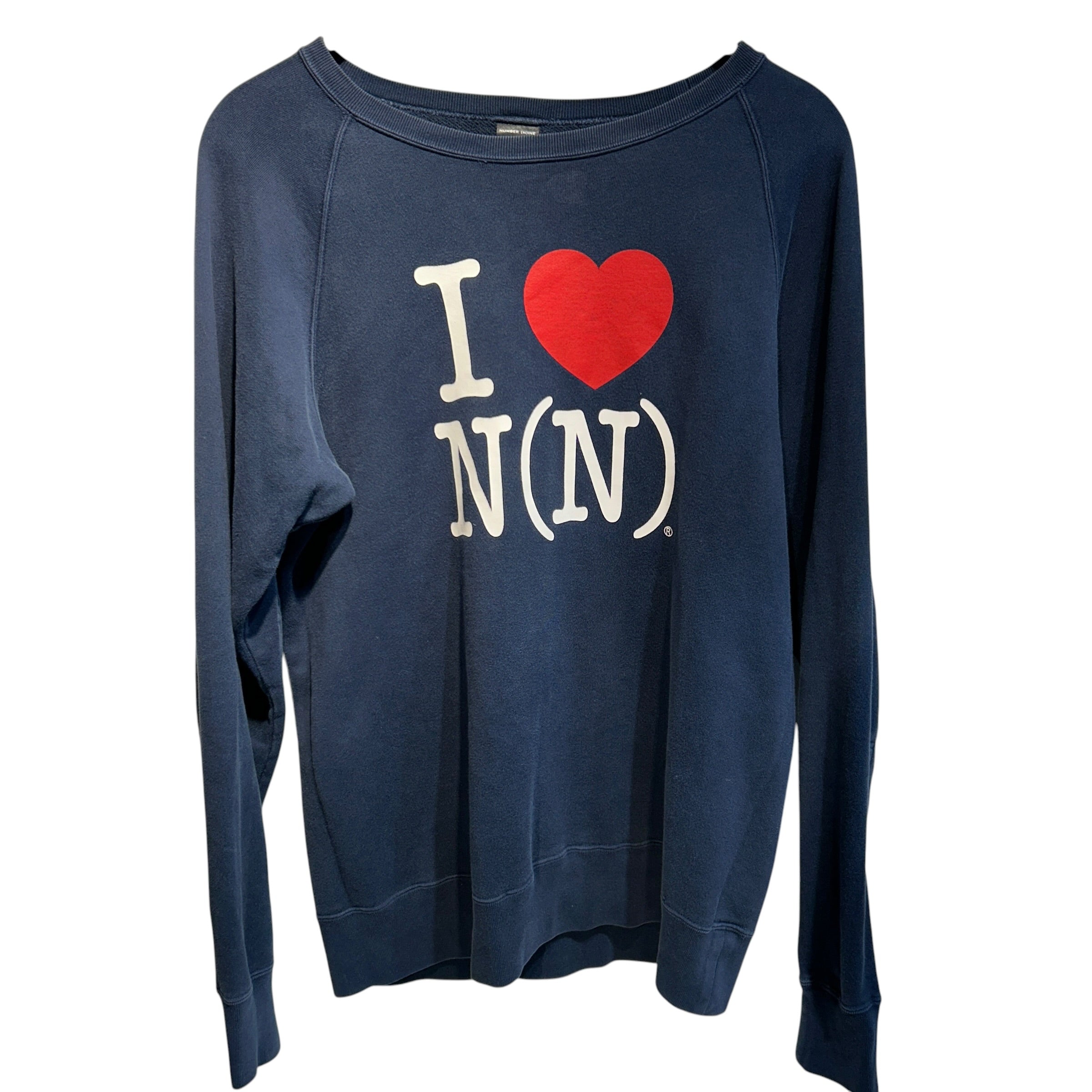 NUMBER (N)INE/Sweatshirt/3/Graphic/Cotton/NVY/I <3 N(N) view 1