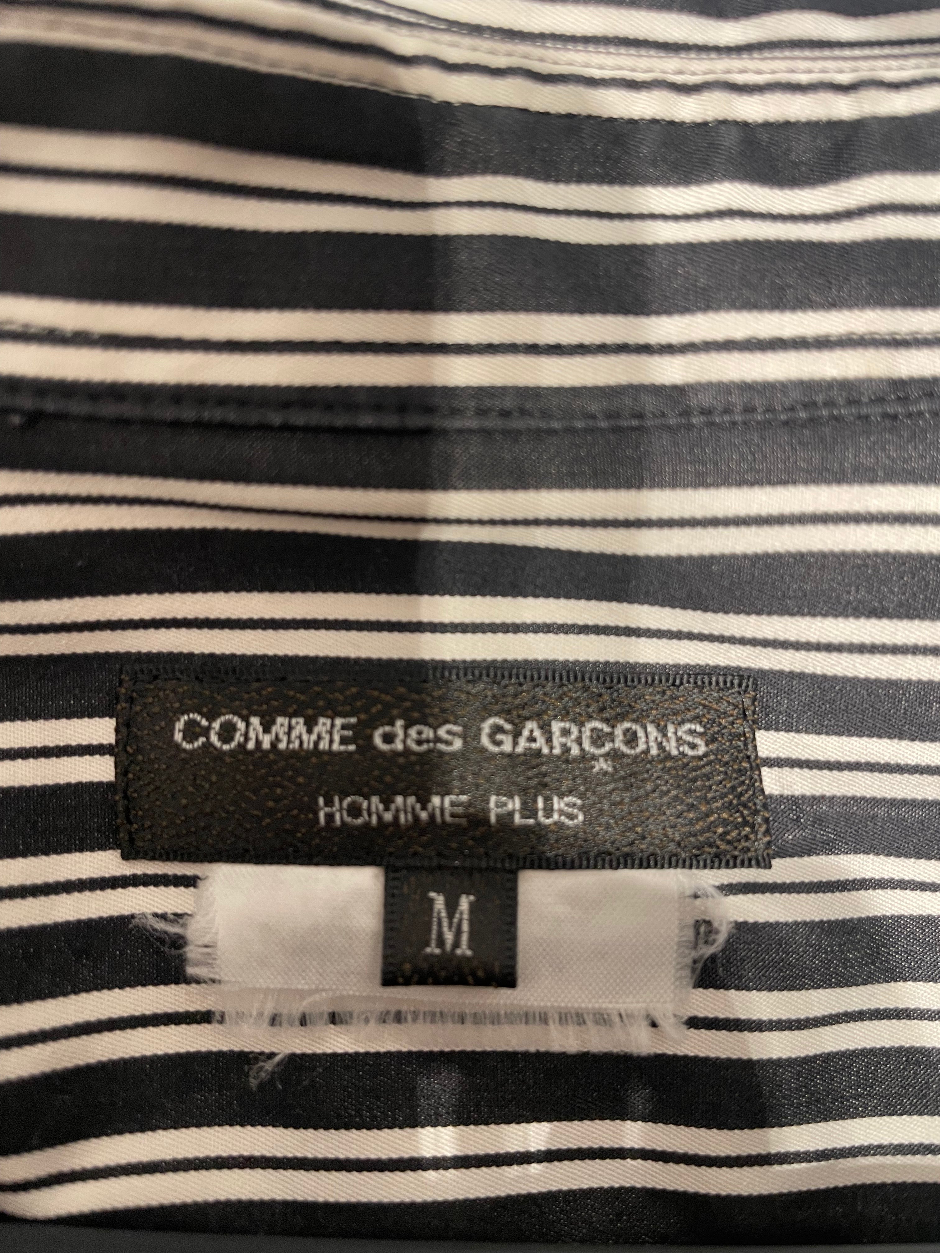 COMME des GARCONS HOMME PLUS/LS Shirt/M/Cotton/BLK/Stripe/BLACK GLITTER STRIPE view 3