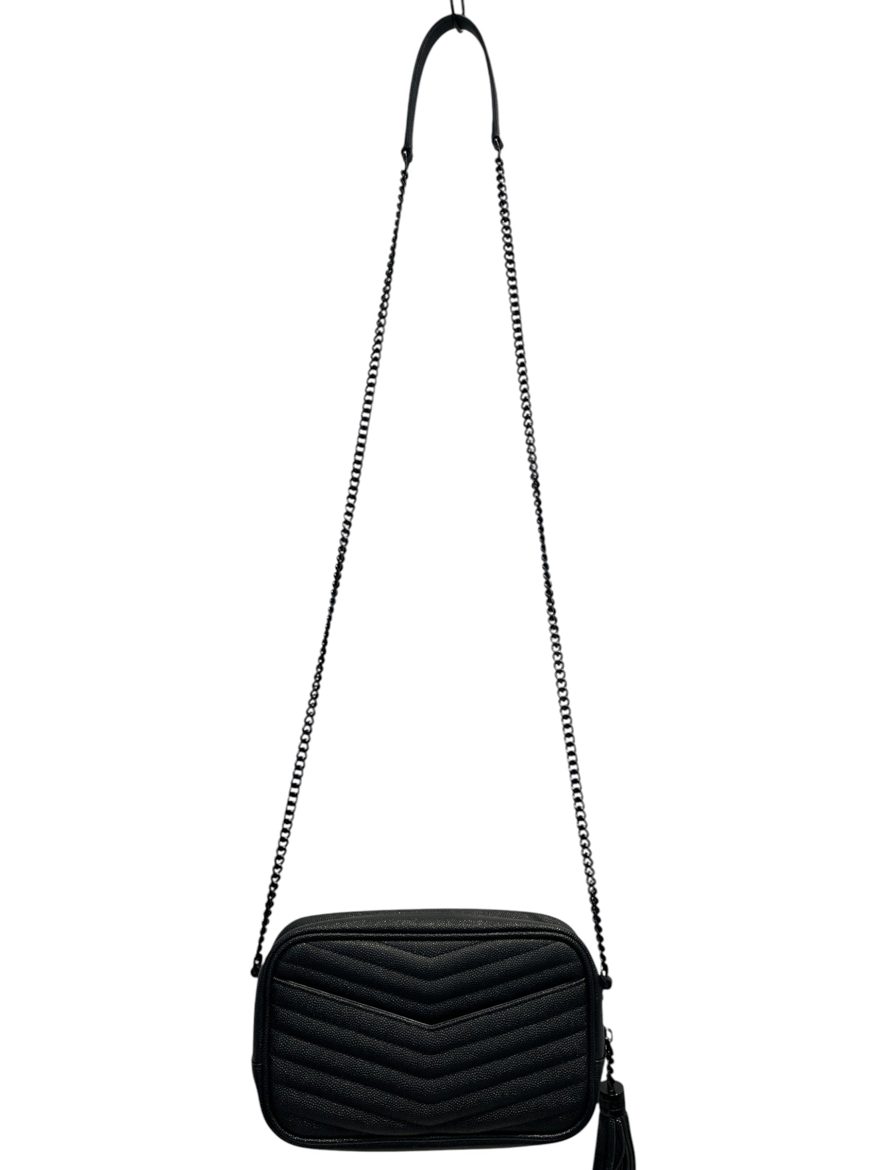 SAINT LAURENT/Cross Body Bag/Stripe/Leather/BLK/CAVIAR LOU MINI MAL61 view 2