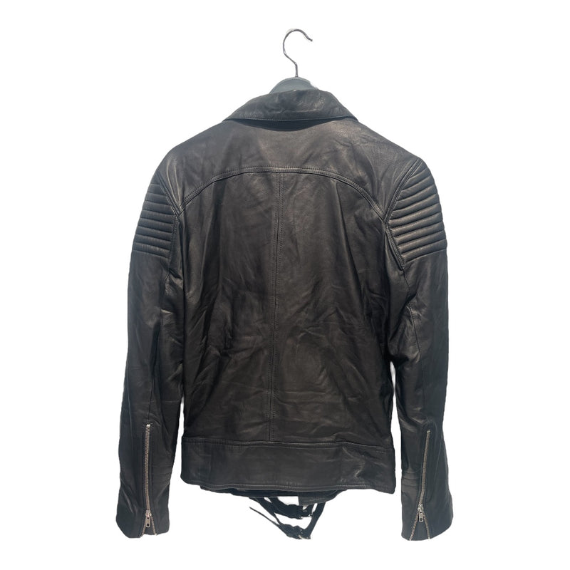 SKINGRAFT/Leather Jkt/M/Lambskin/BLK/Single Breasted/double zip/ zip off collar