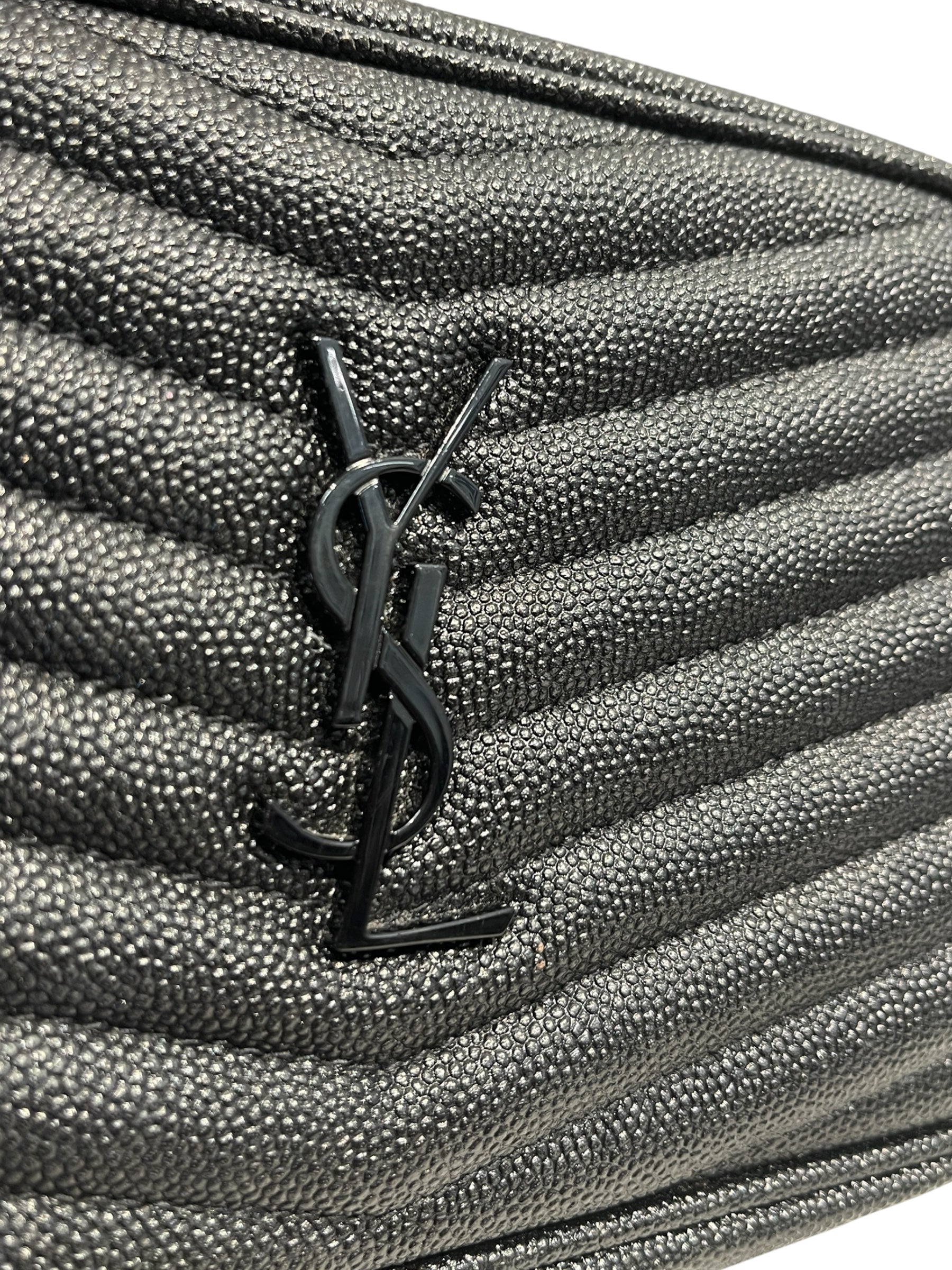 SAINT LAURENT/Cross Body Bag/Stripe/Leather/BLK/CAVIAR LOU MINI MAL61 view 3