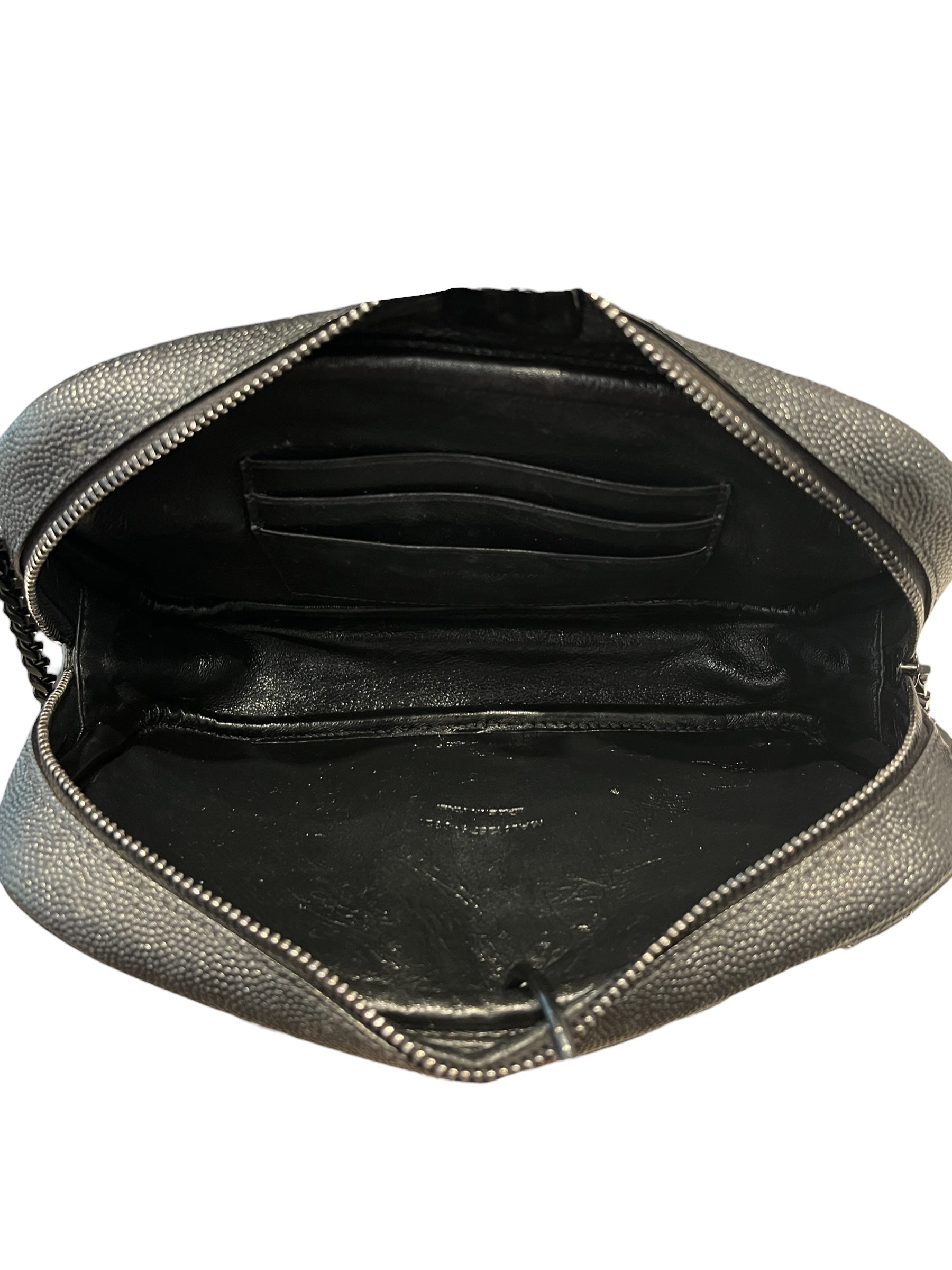 SAINT LAURENT/Cross Body Bag/Stripe/Leather/BLK/CAVIAR LOU MINI MAL61 view 4