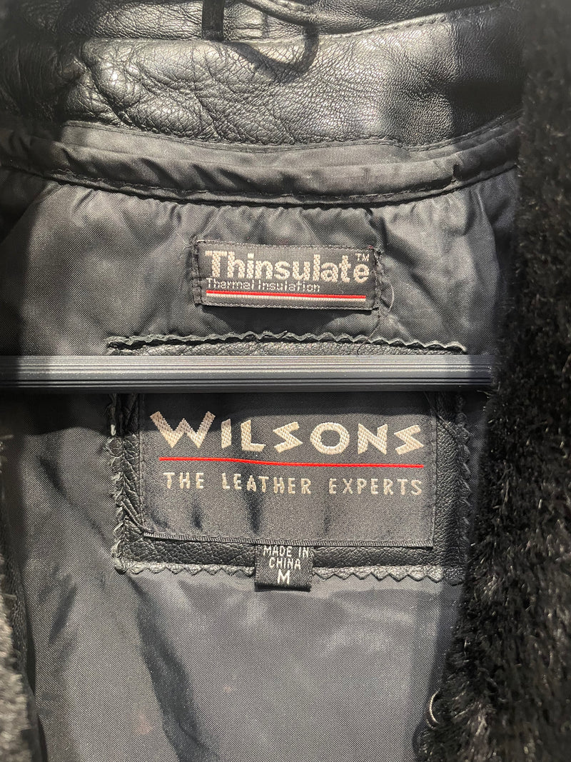 WILSON/Leather Jkt/M/Leather/BLK/CROPPED FLARED CUT
