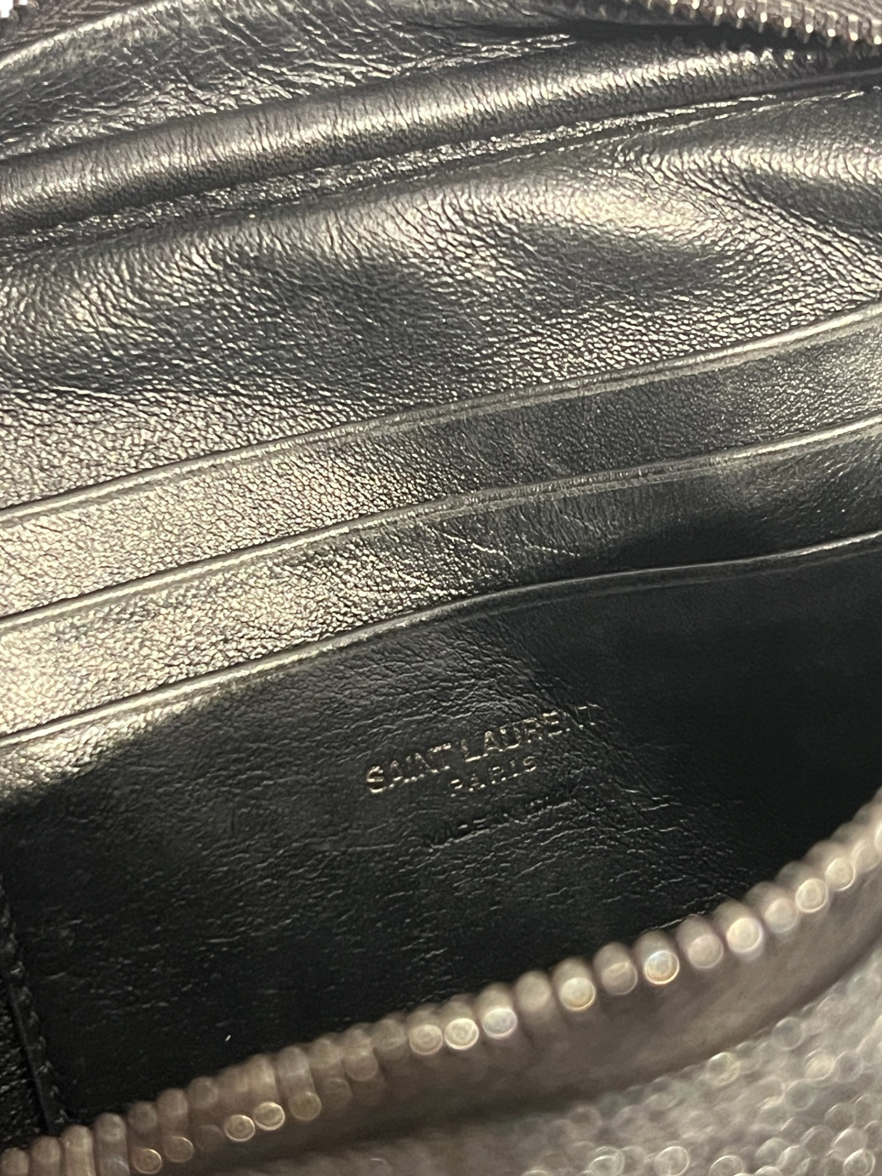 SAINT LAURENT/Cross Body Bag/Stripe/Leather/BLK/CAVIAR LOU MINI MAL61 view 5