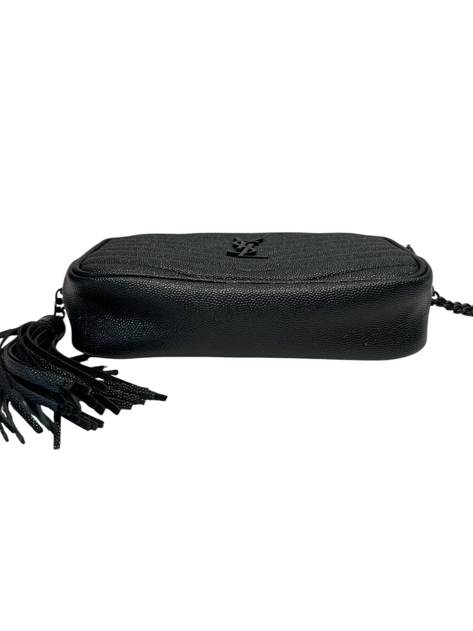 SAINT LAURENT/Cross Body Bag/Stripe/Leather/BLK/CAVIAR LOU MINI MAL61 view 6