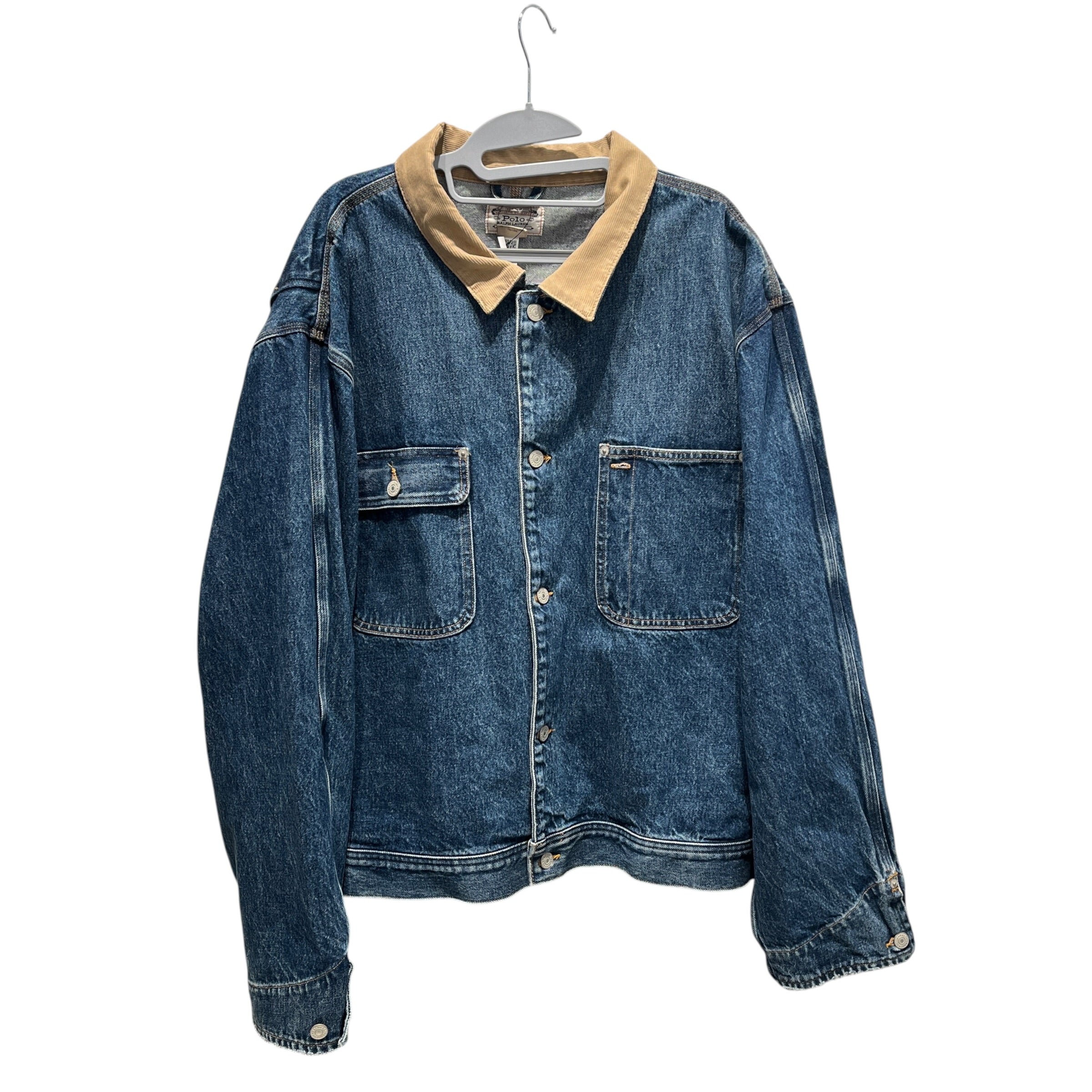 POLO RALPH LAUREN/Denim Jkt/XXL/Denim/IDG/CORDUROY COLLAR/CHORE JACKET view 1