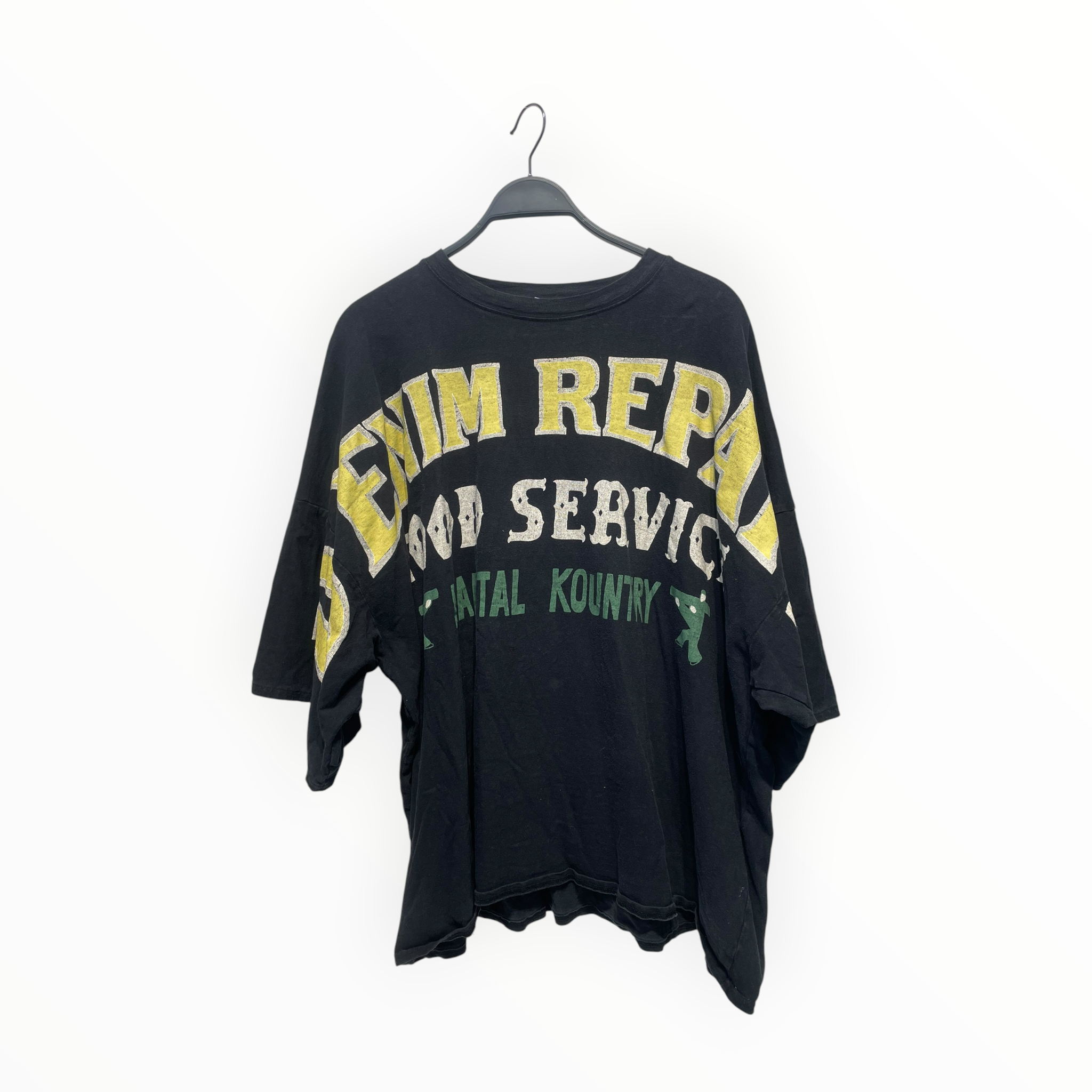KAPITAL/T-Shirt/3/Cotton/BLK/Graphic/DENIM REPAIR view 1